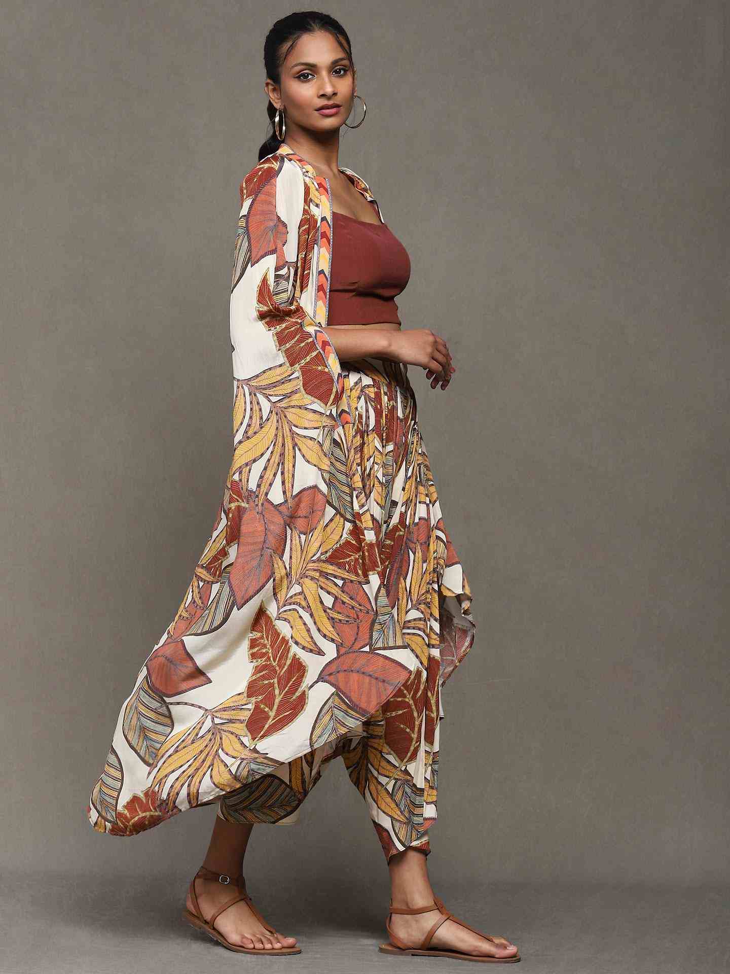 Off White Vanayu Crepe Co-Ord Set