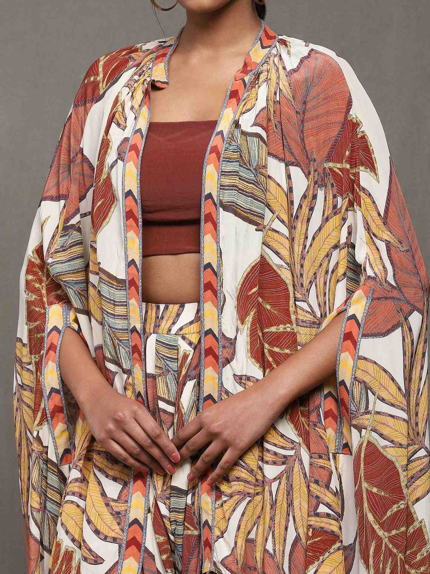 Off White Vanayu Crepe Co-Ord Set