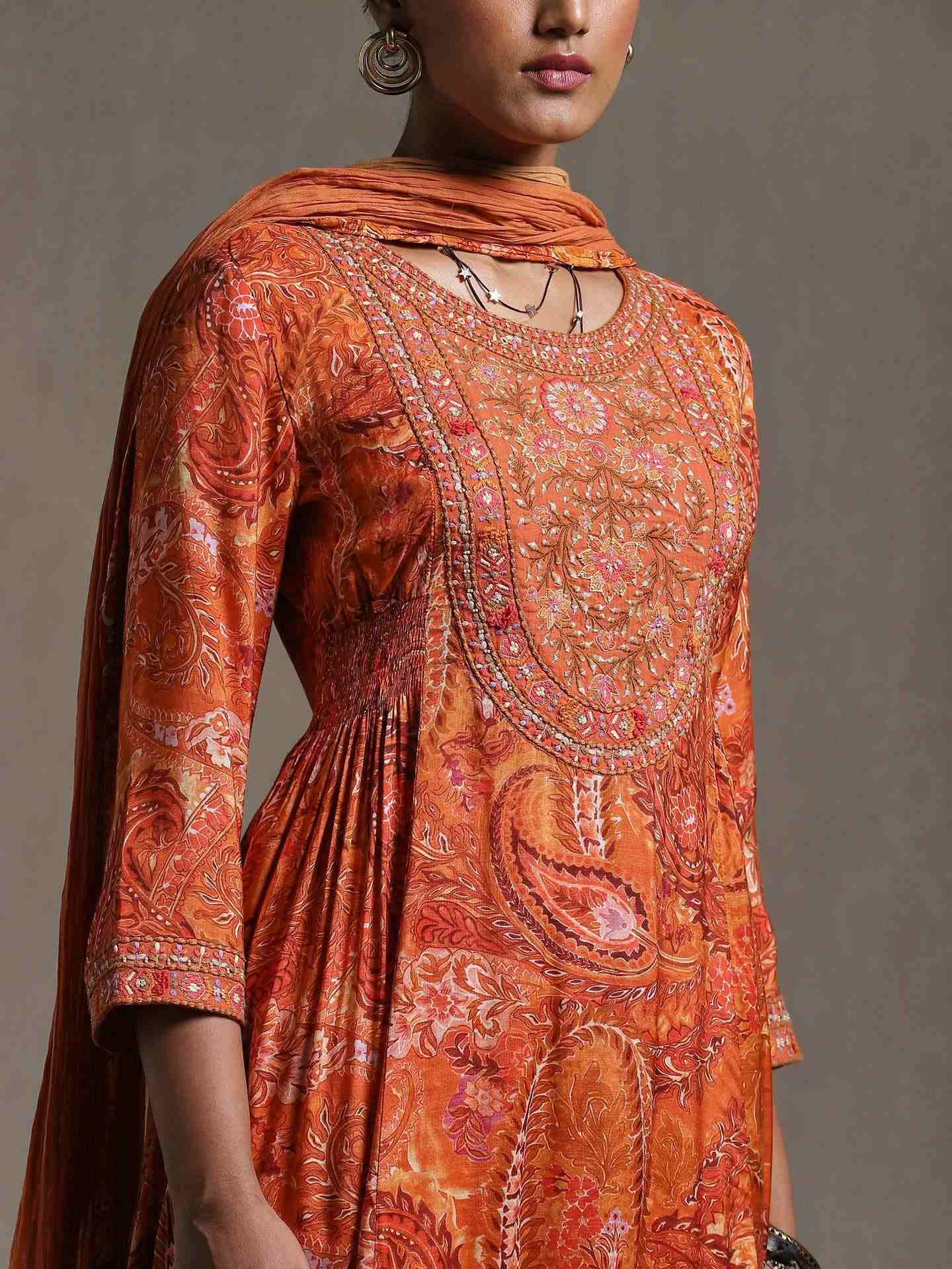 Rust Surili Suit Set