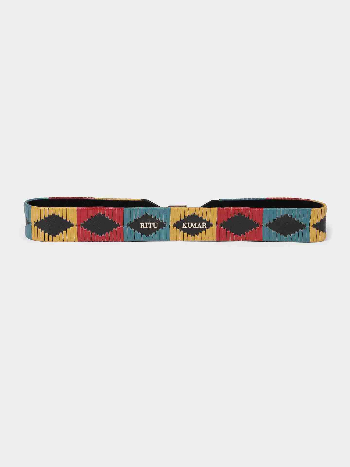 Multi-Color Shamiyana Leather Waist Belt