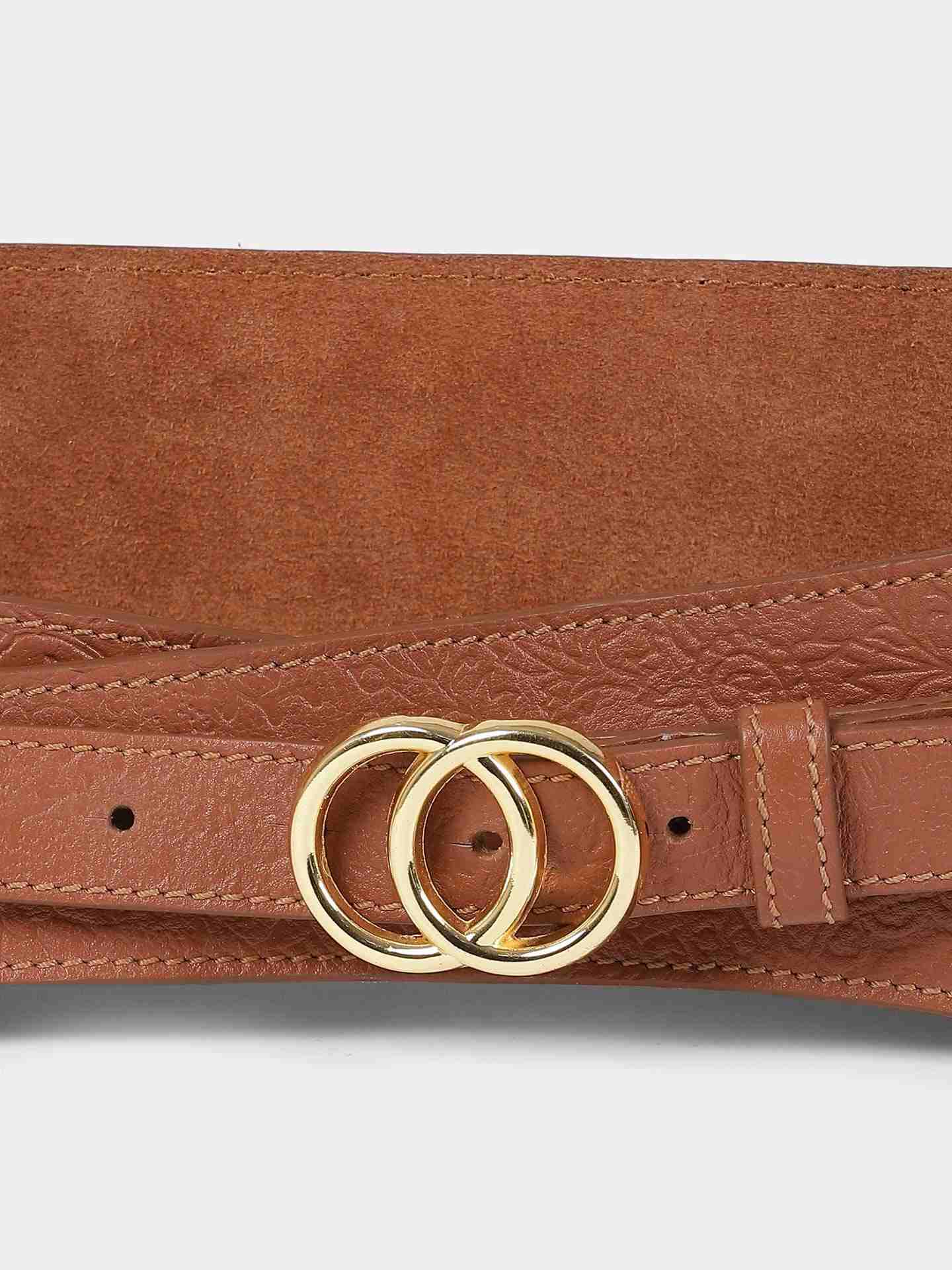 Tan Manny Leather Corset Belt