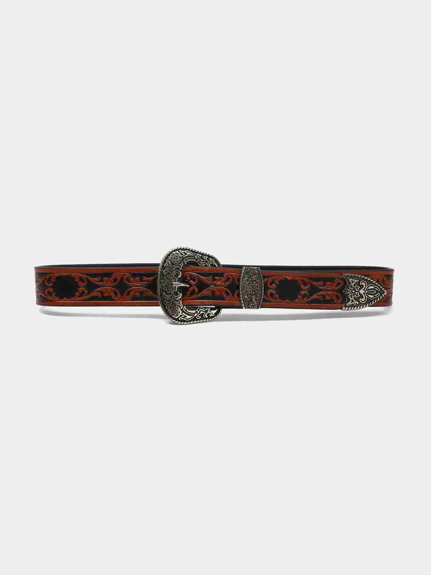 Black Jose Leather Waist Belt