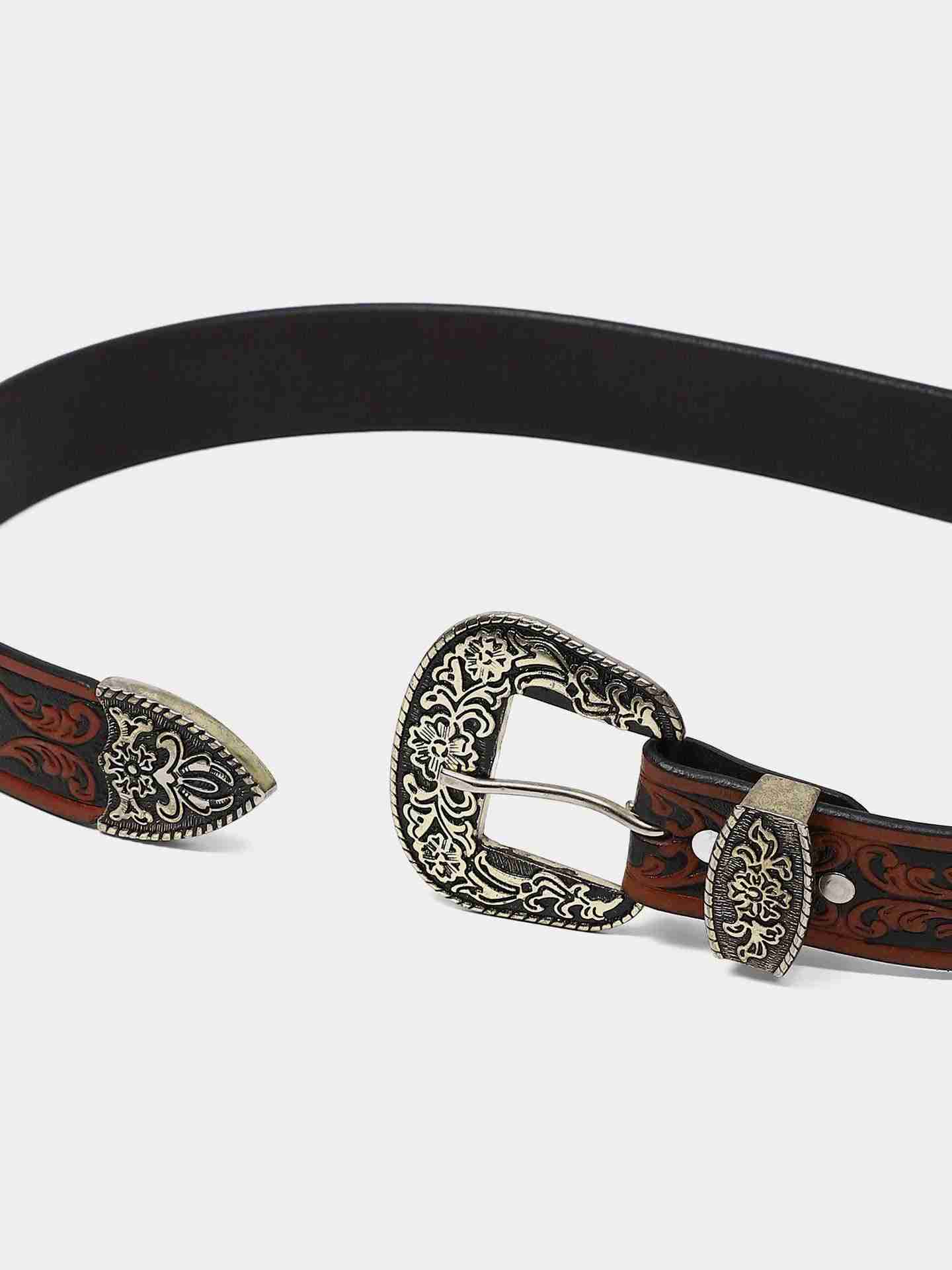 Black Jose Leather Waist Belt