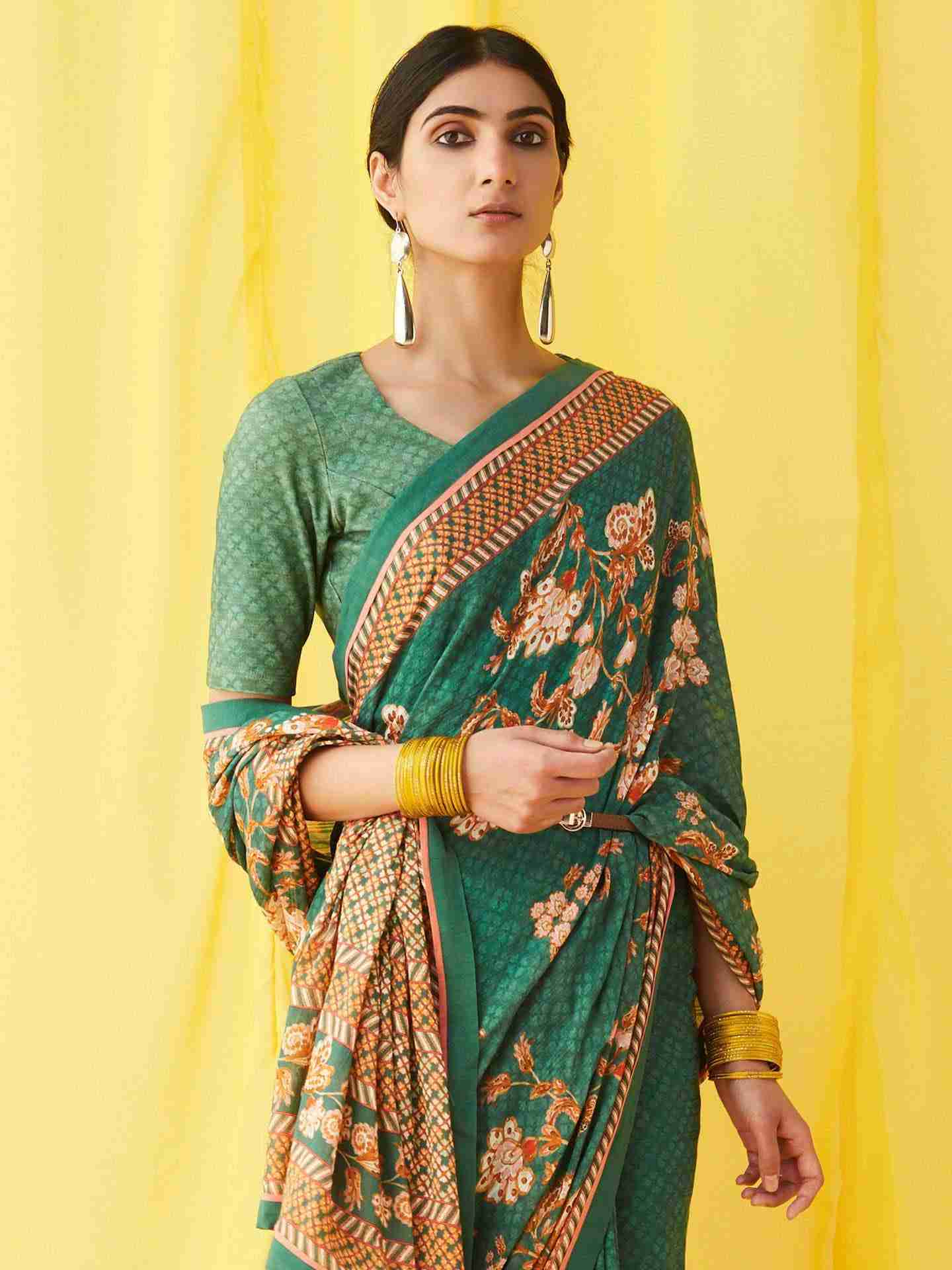 Green Urja And Ulfat Blouse