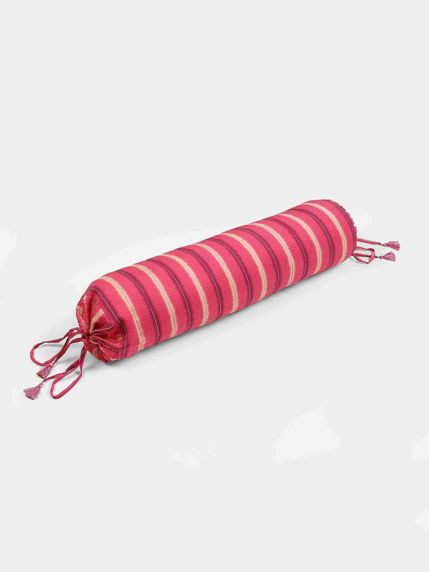 Pink Ikkat Bolster
