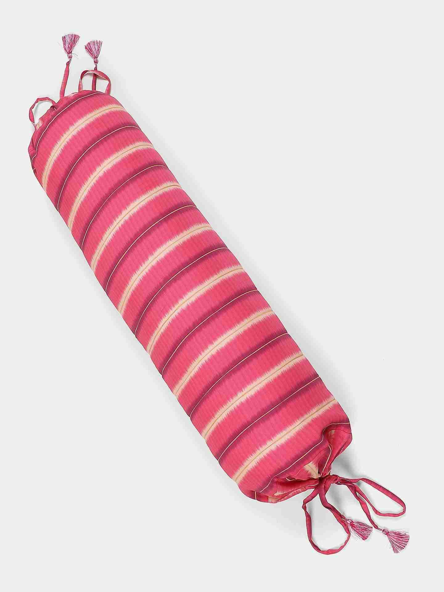 Pink Ikkat Bolster