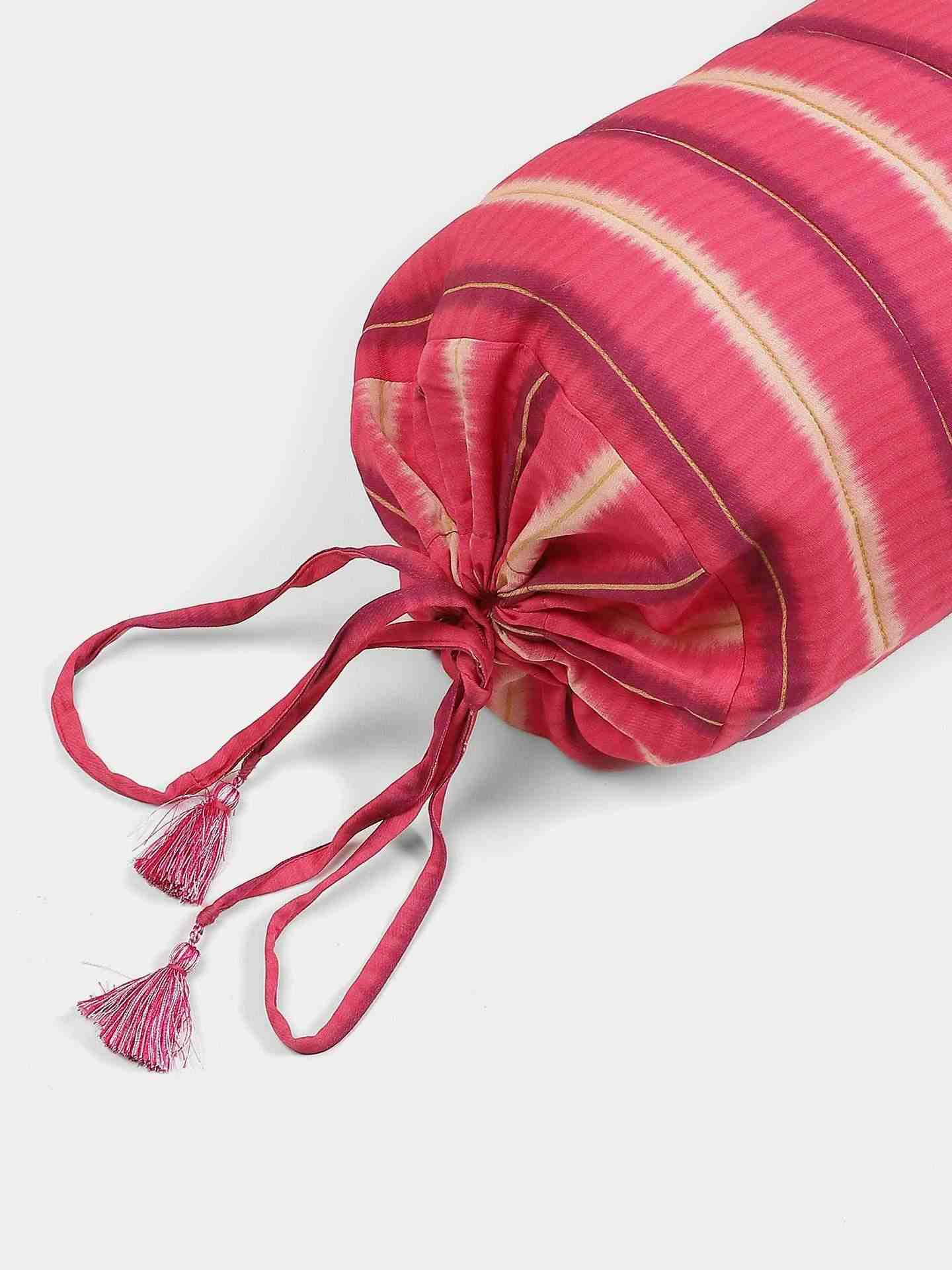 Pink Ikkat Bolster