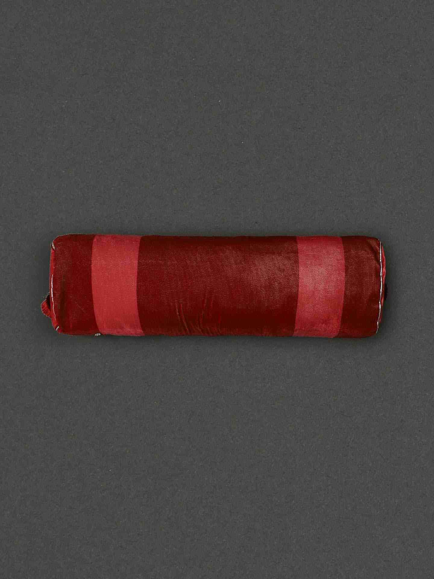 Red Amer Fort Velvet Bolster