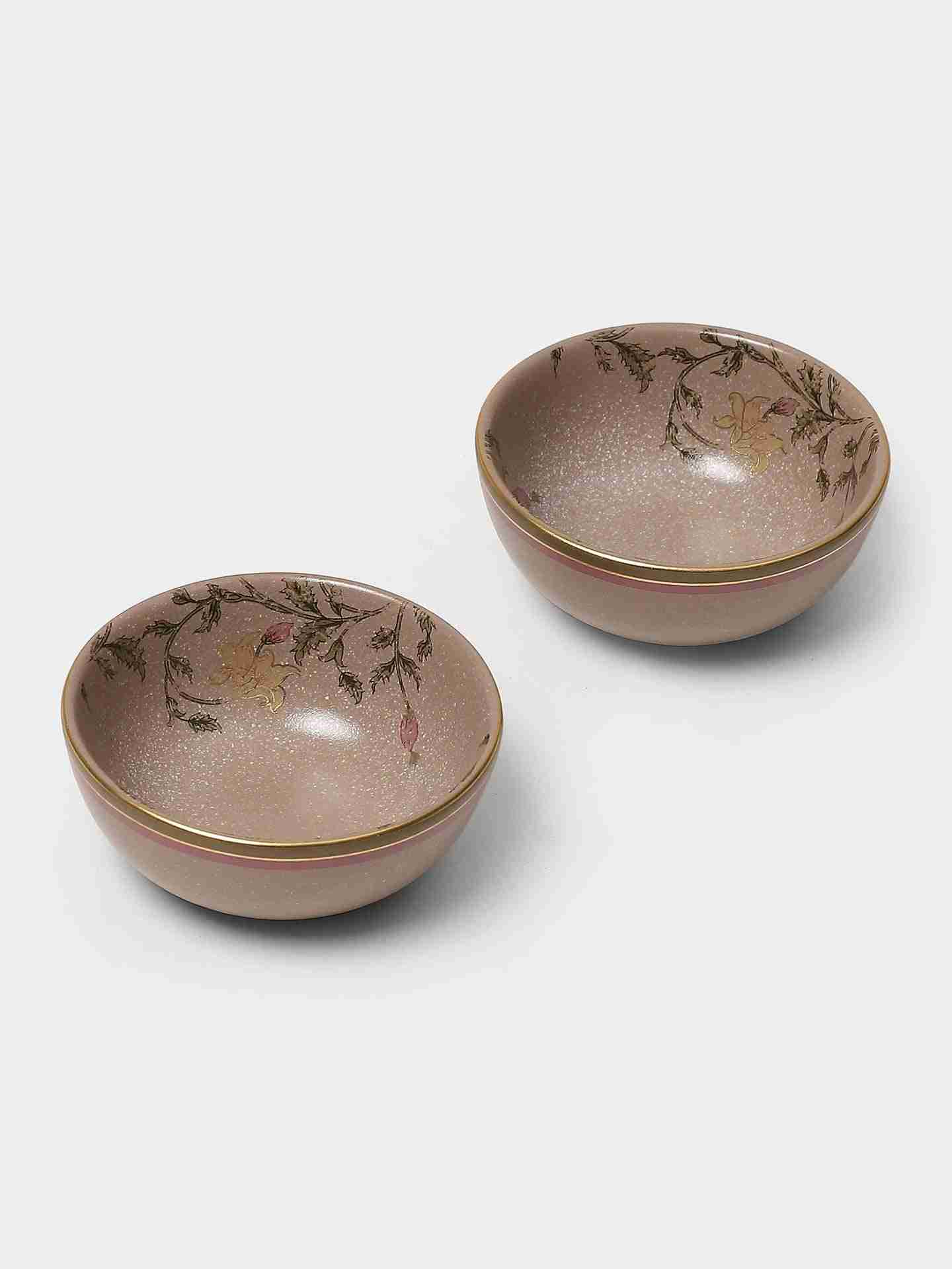 Pink & Beige Koshambi Veg Bowl (Set Of 2)