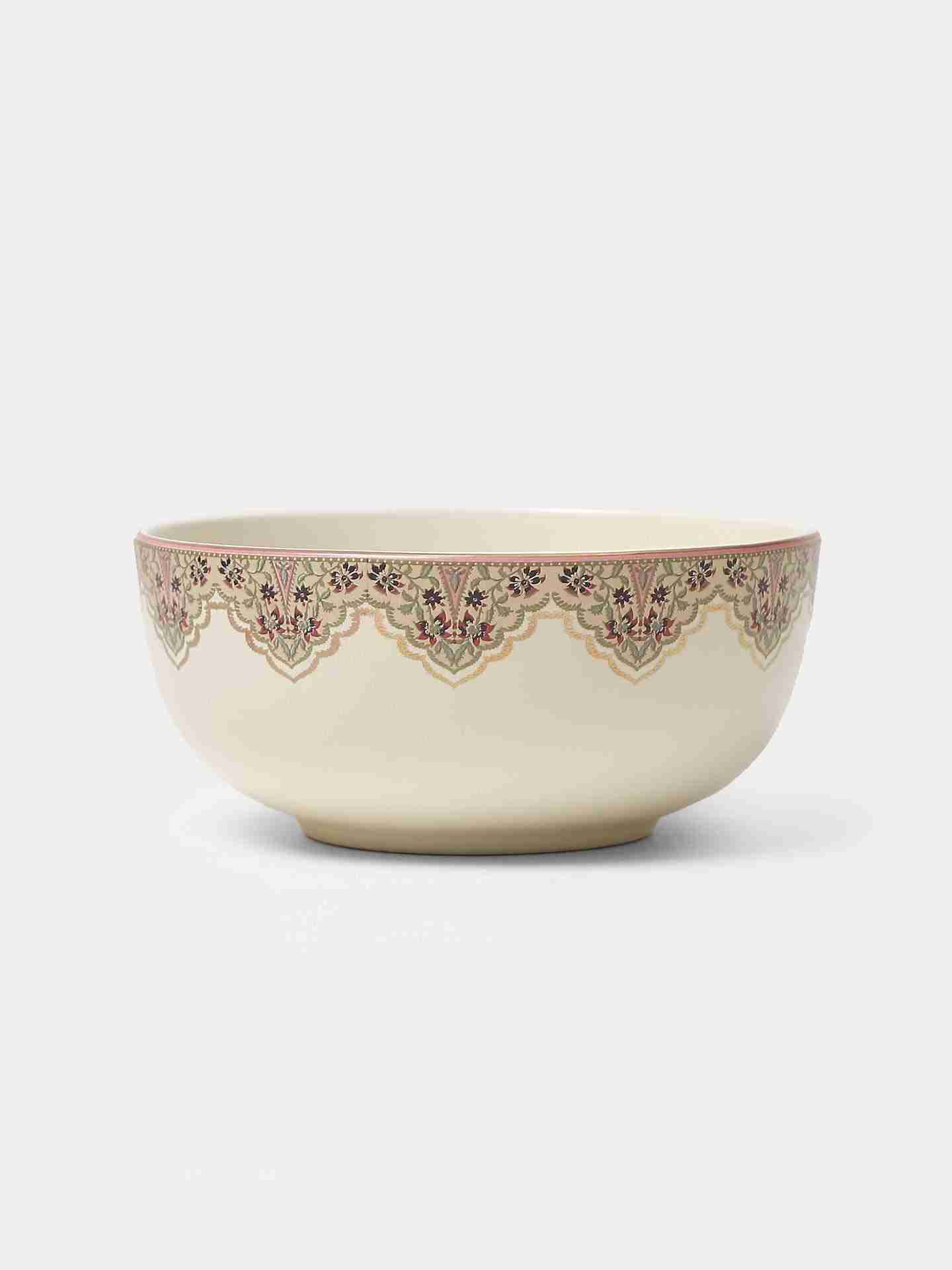 Beige & Pink  Minar Serving Bowl (Set Of 2)