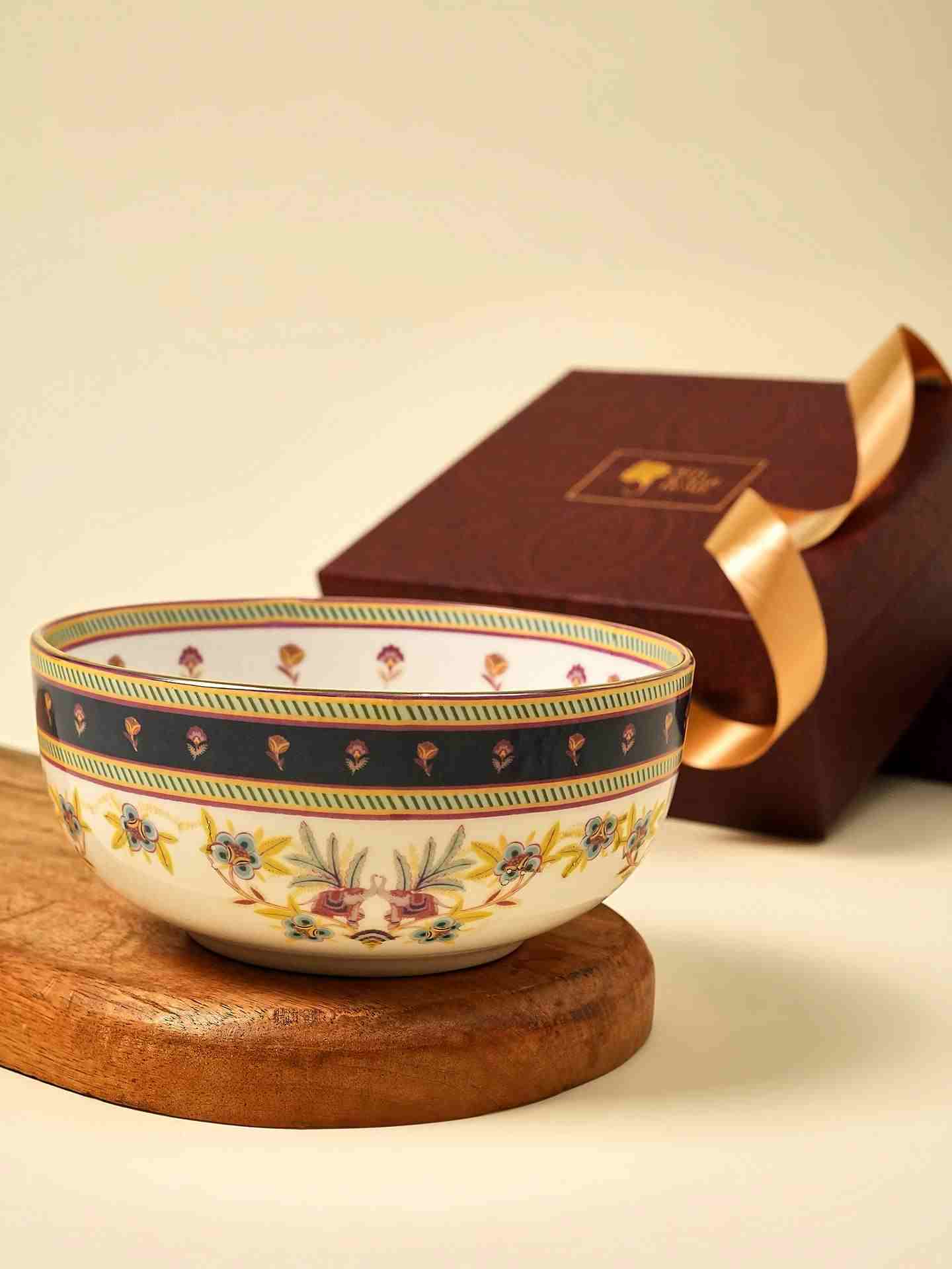 Navy Fantasia Serving Bowl