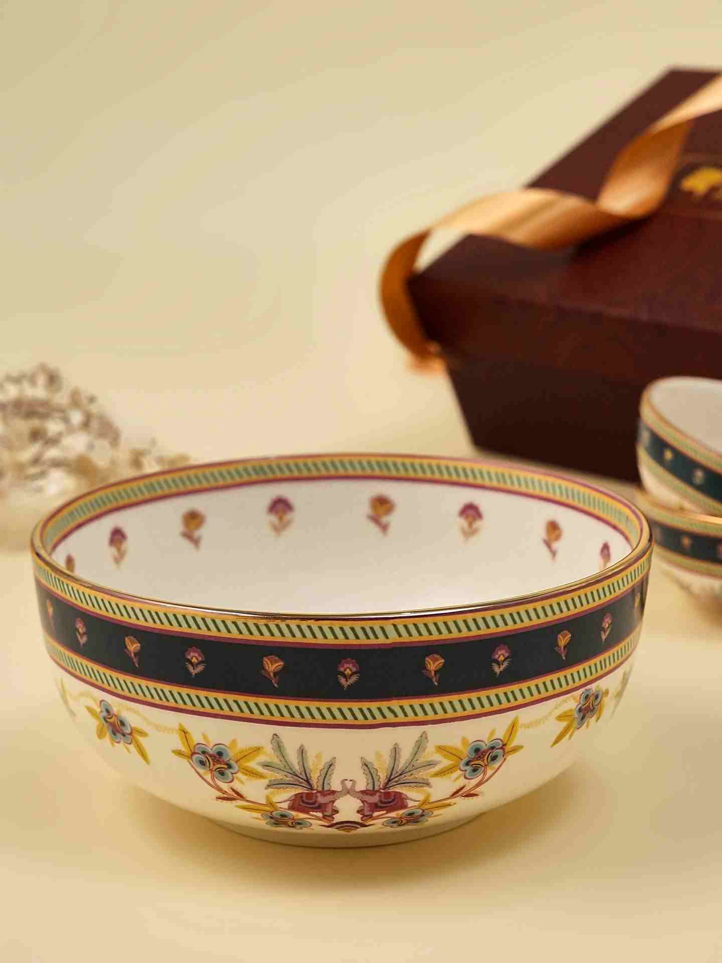 Navy Fantasia Serving Bowl