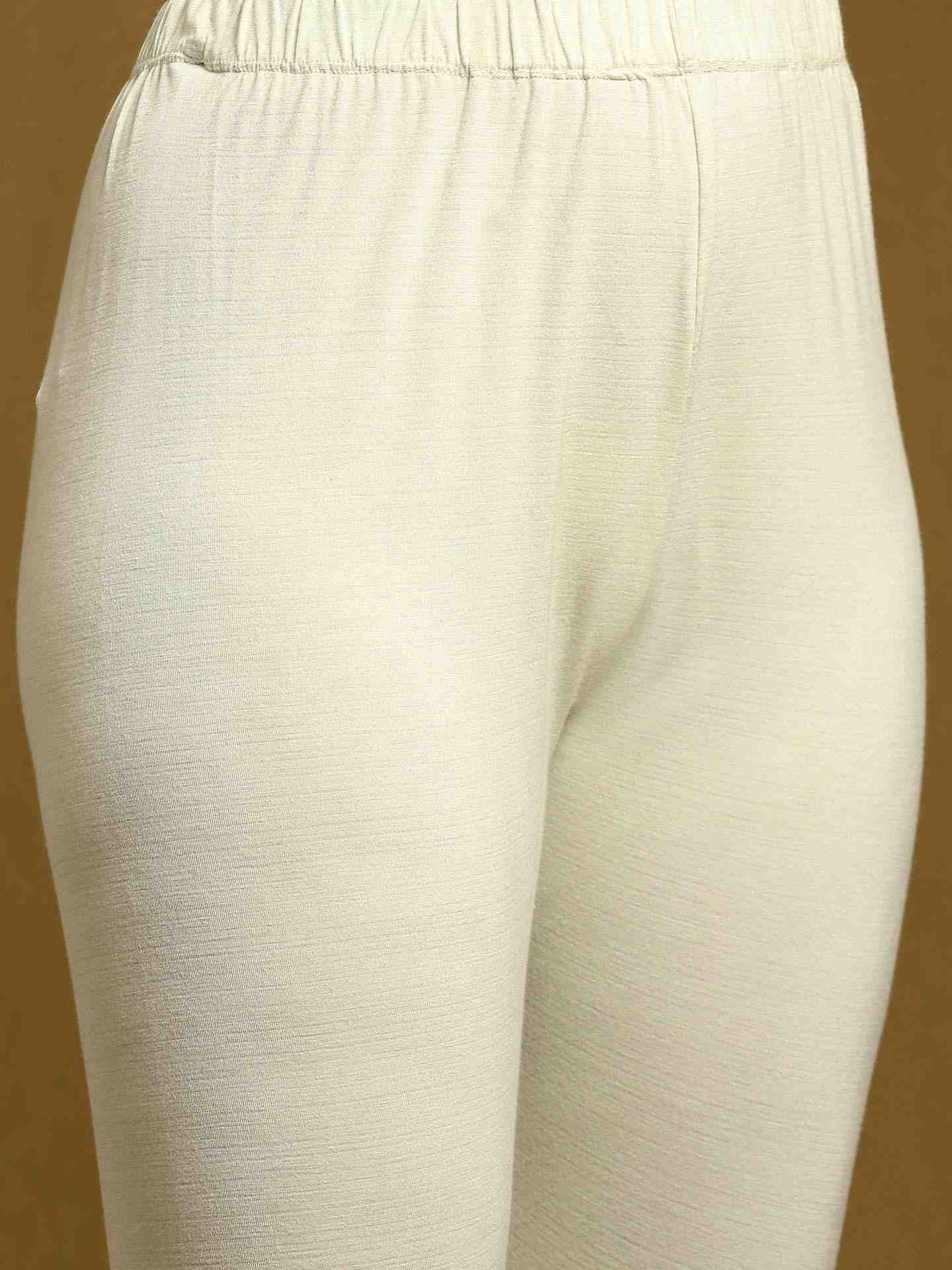 White Gulzar Cotton Anarkali Suit Set