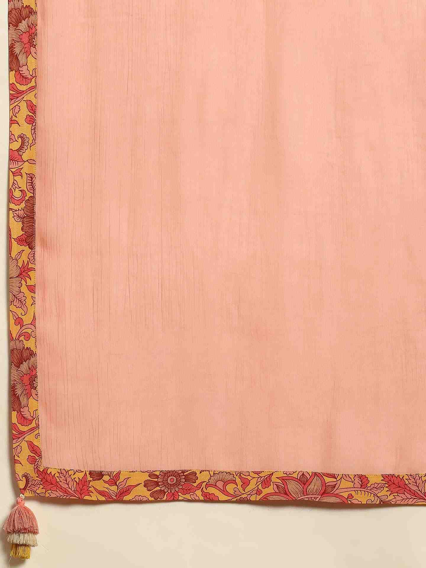 Peach Alyssa Crepe Anarkali Suit Set