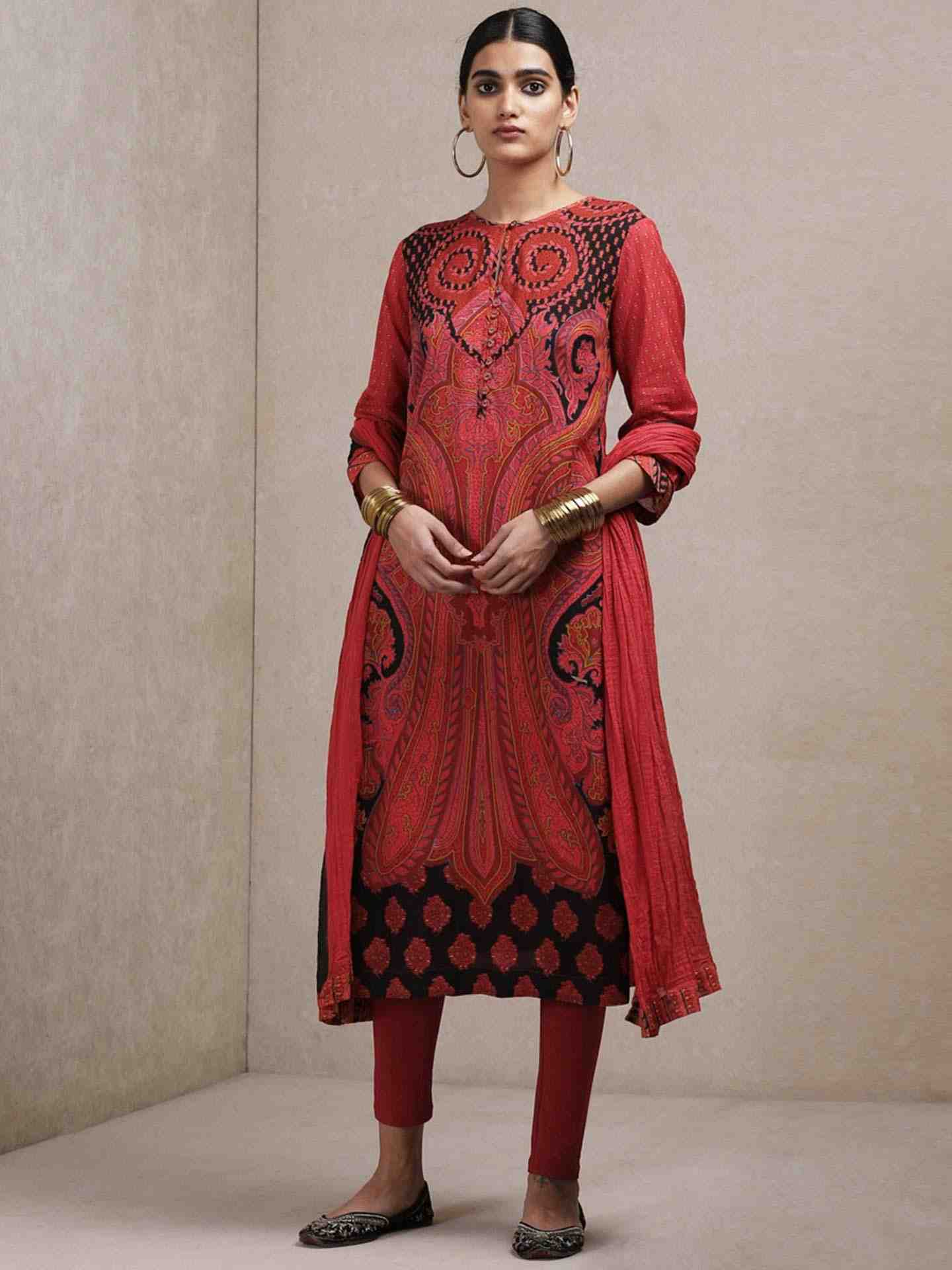 Burgundy Karun Suit Set