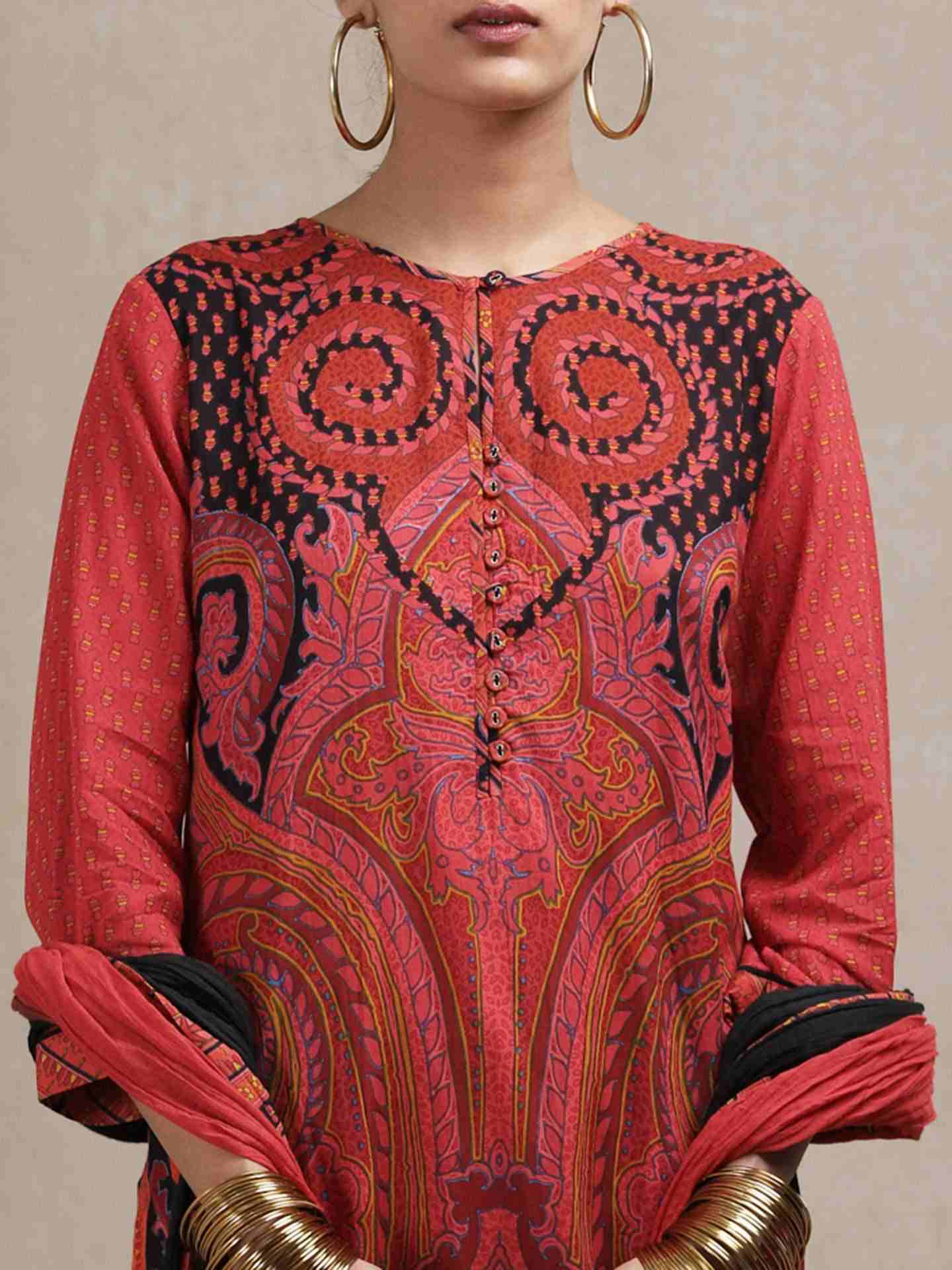 Burgundy Karun Suit Set