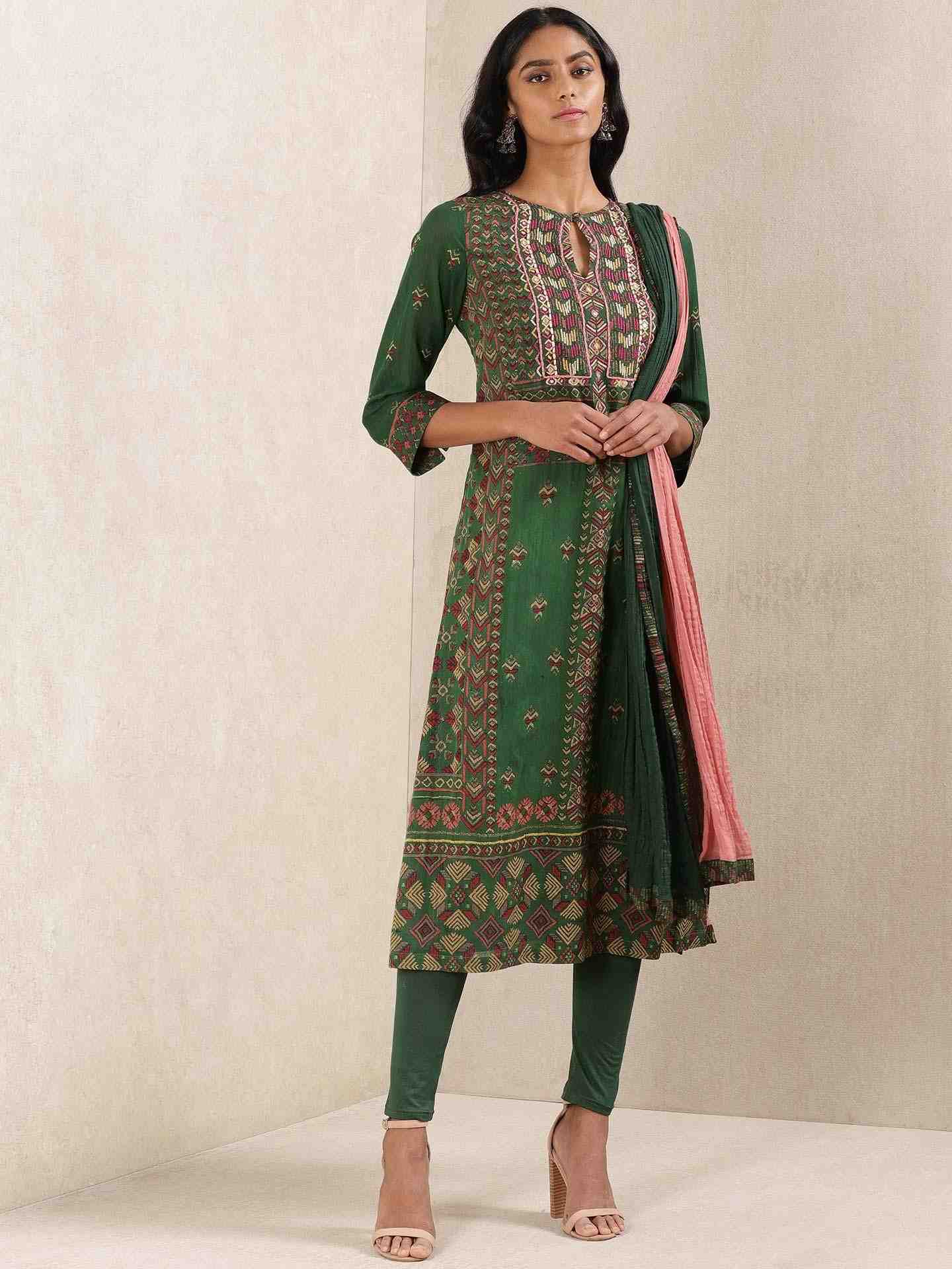 Green Indranil Suit Set
