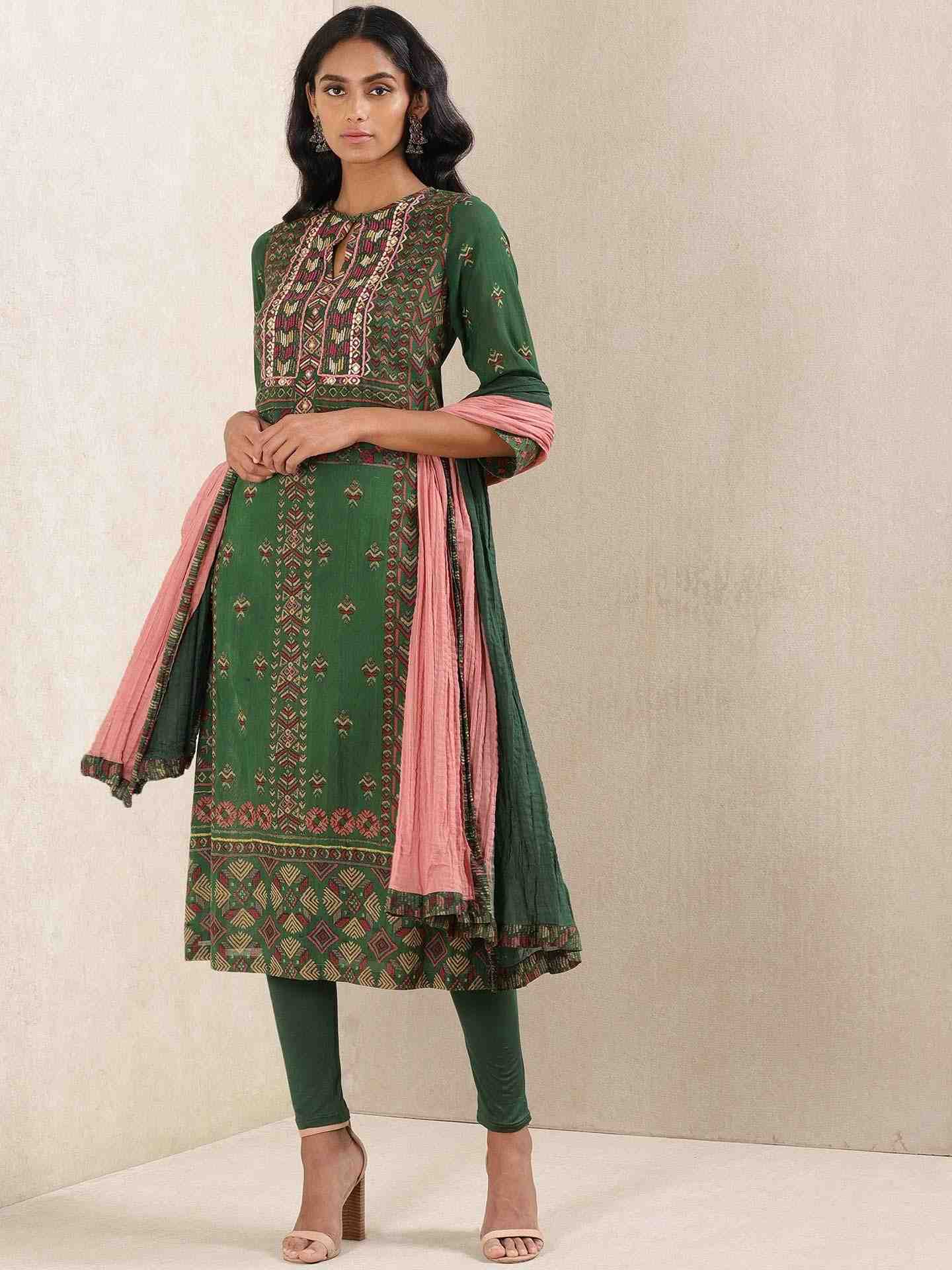 Green Indranil Suit Set