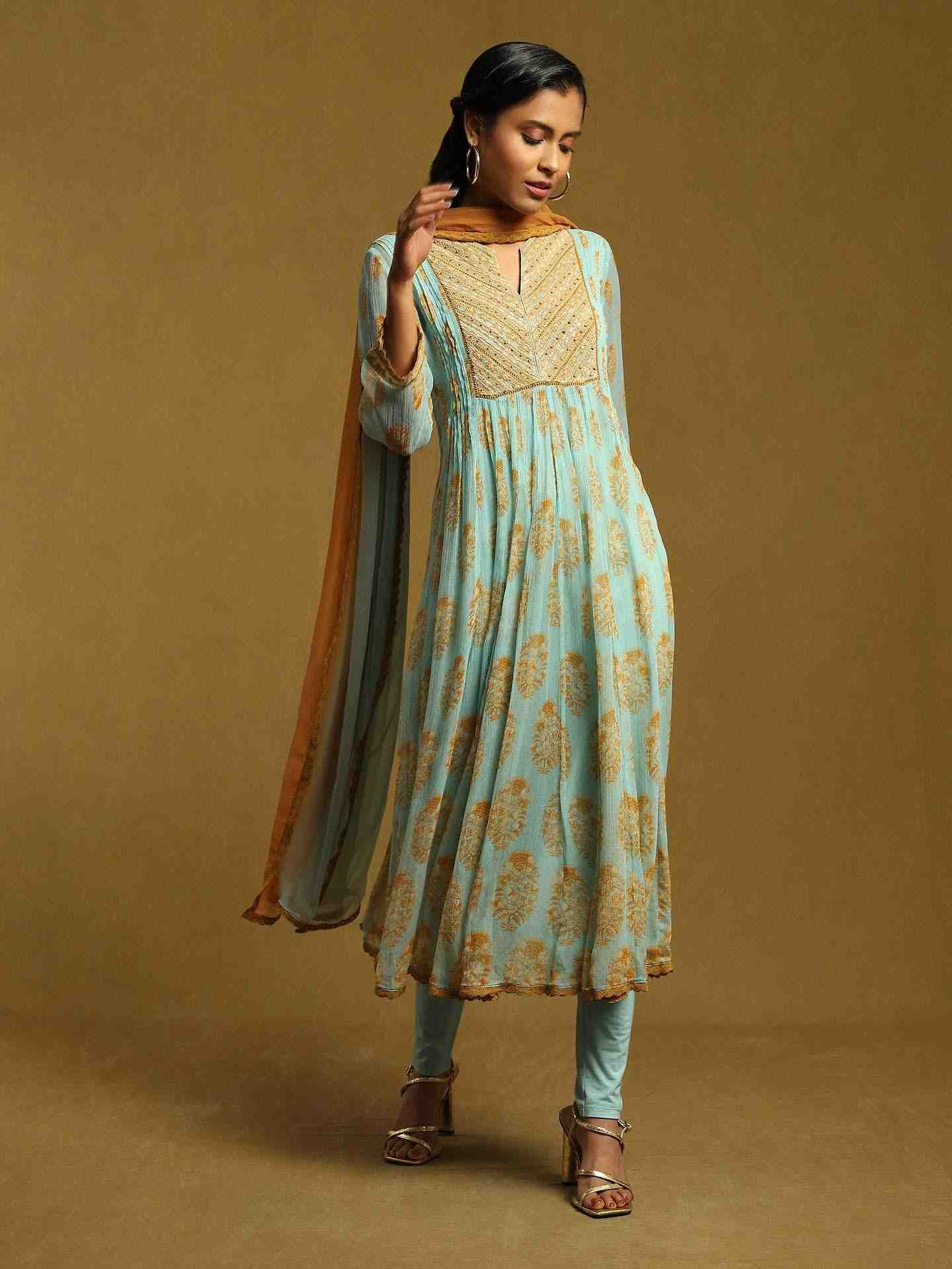 Aqua Mogra Butti Suit Set