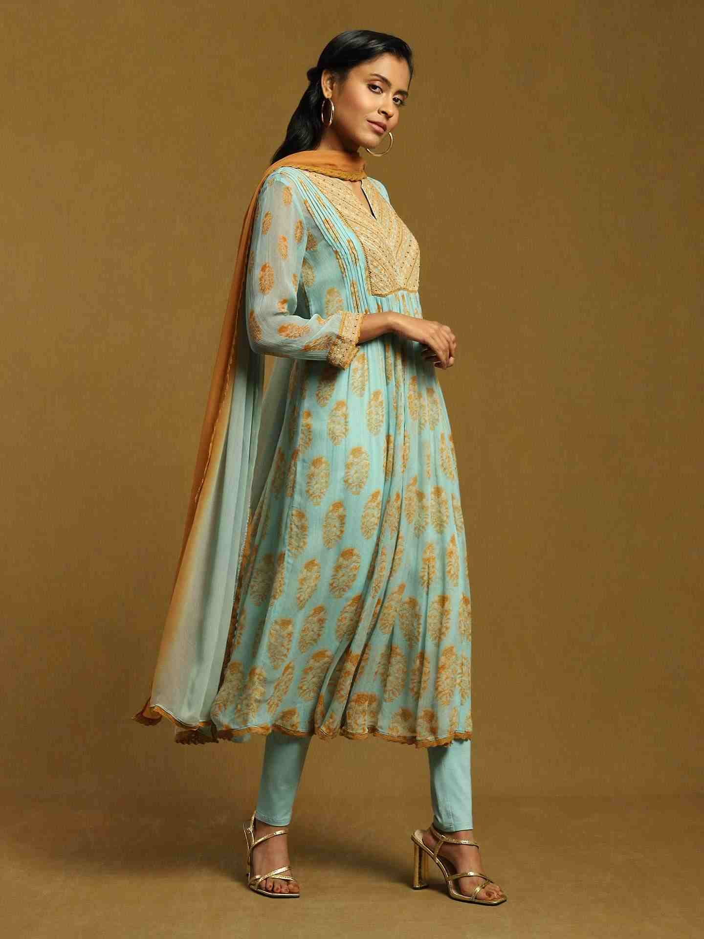 Aqua Mogra Butti Suit Set