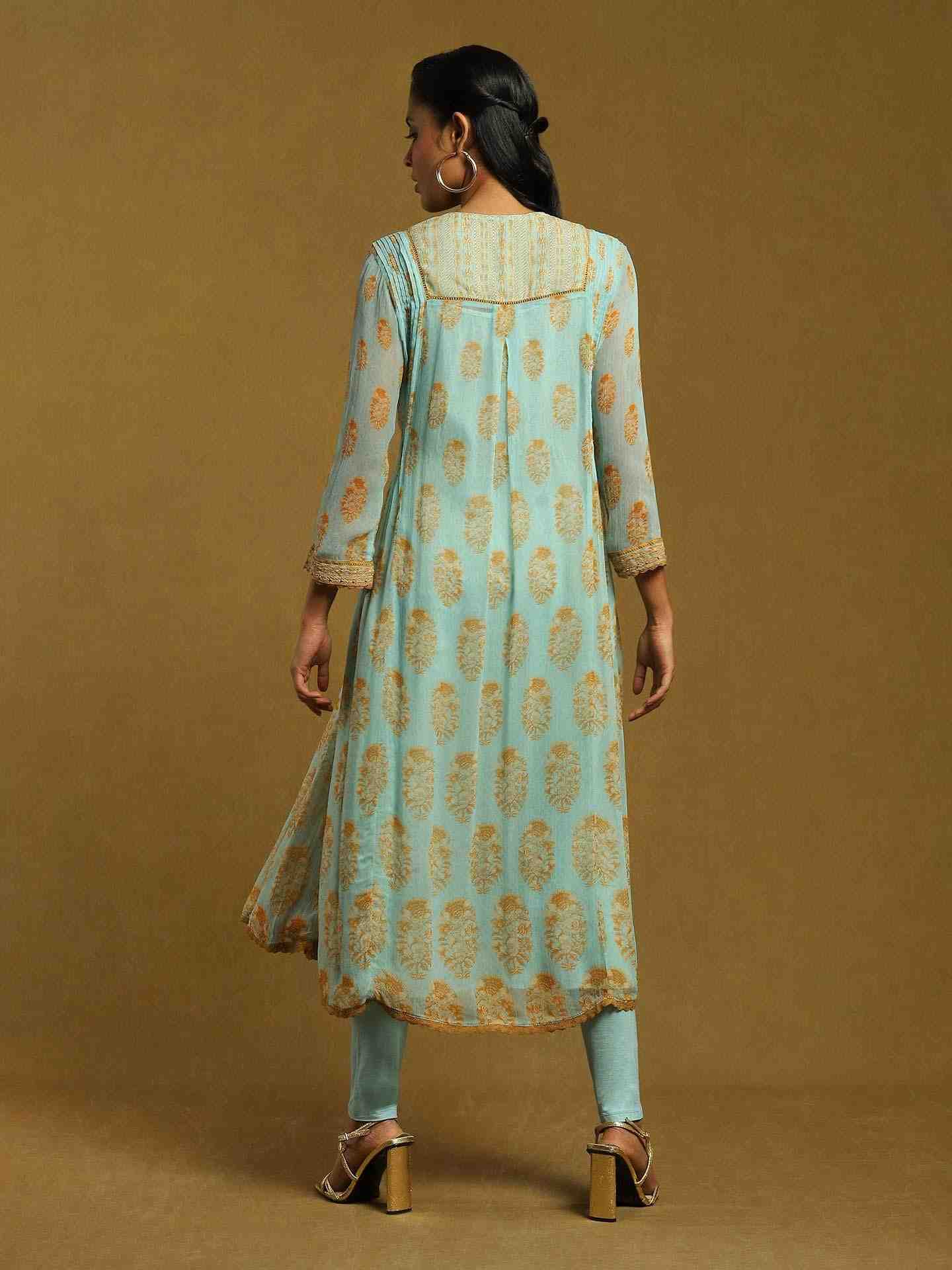Aqua Mogra Butti Suit Set