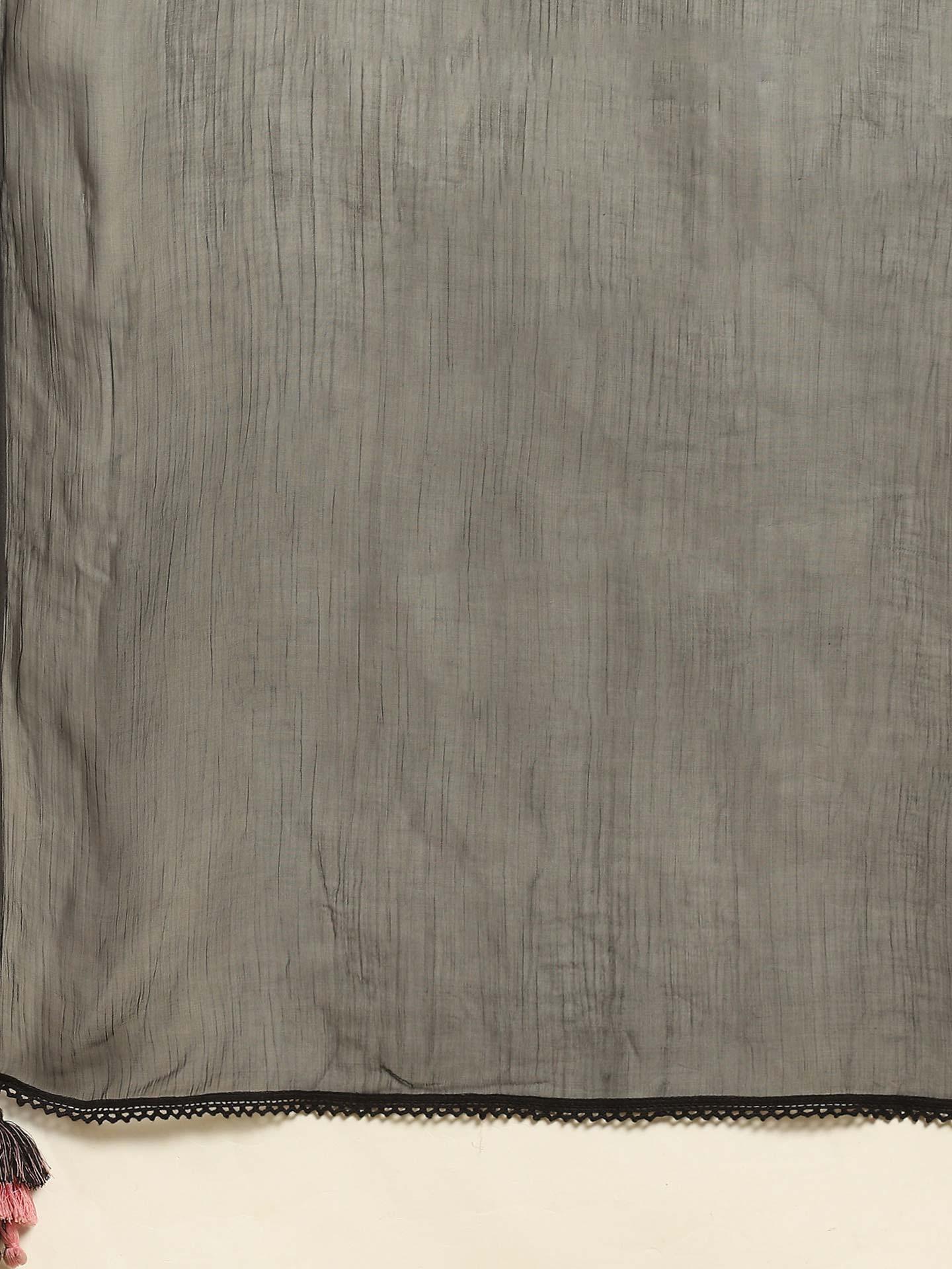 Black Sindh Anarkali Suit Set