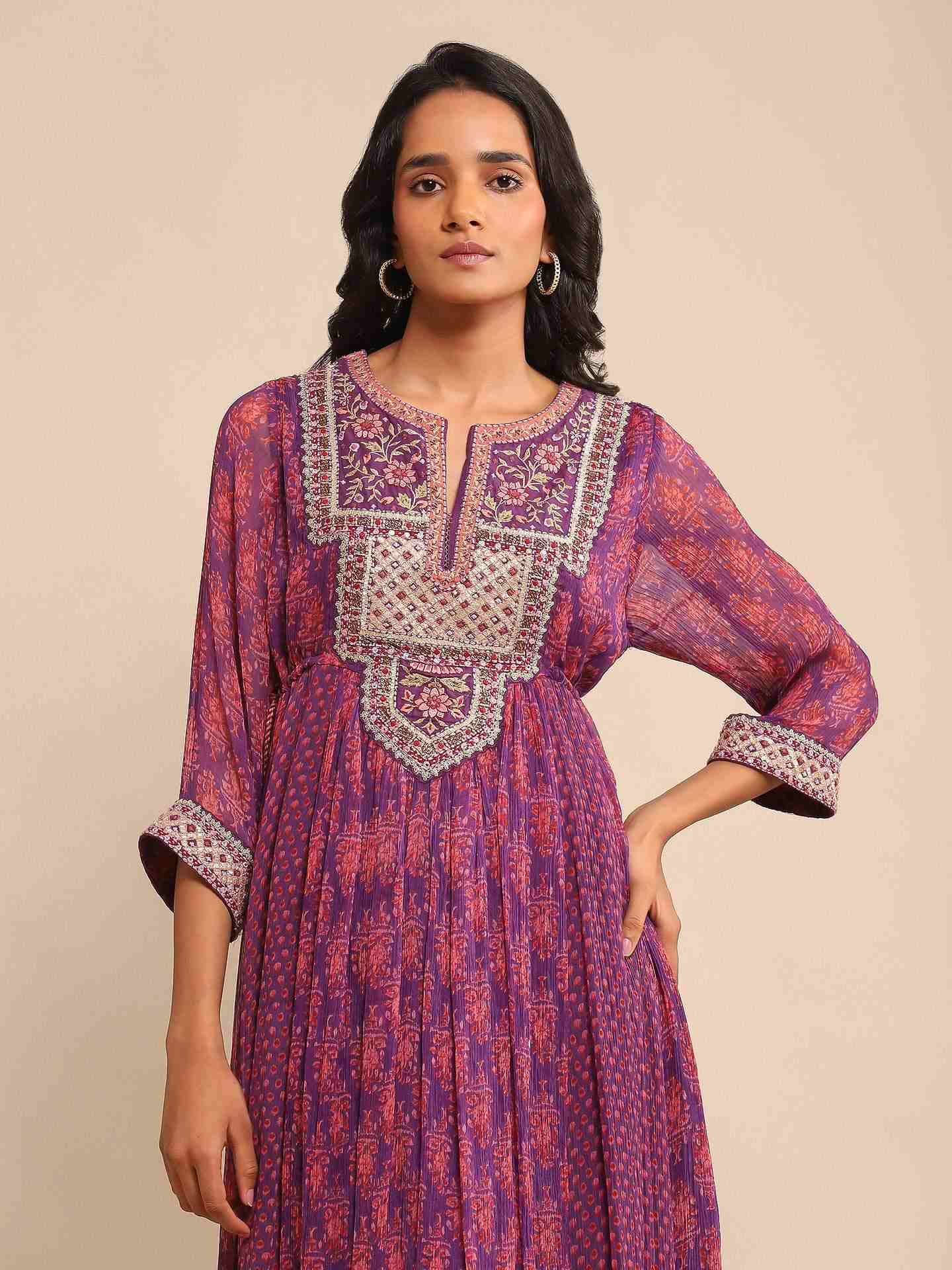 Purple Anantam Suit Set