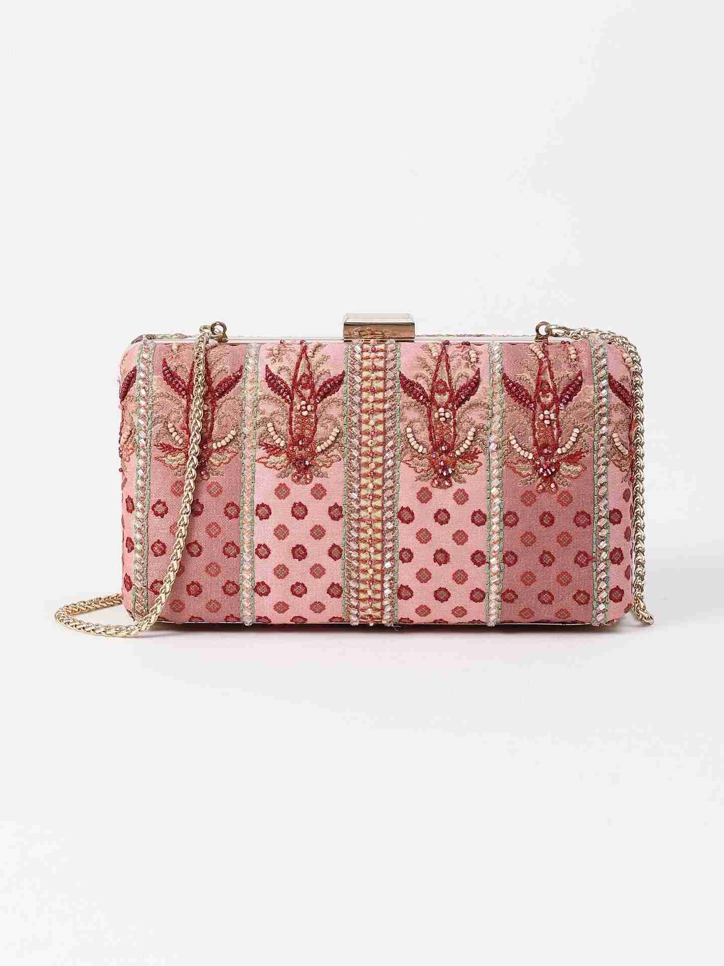 Pink Irvin Cotton Clutch