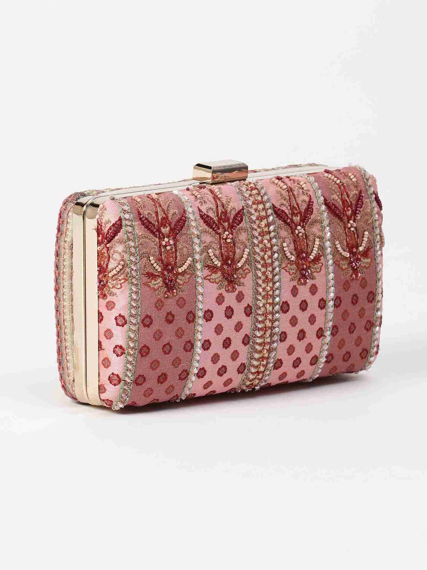 Pink Irvin Cotton Clutch