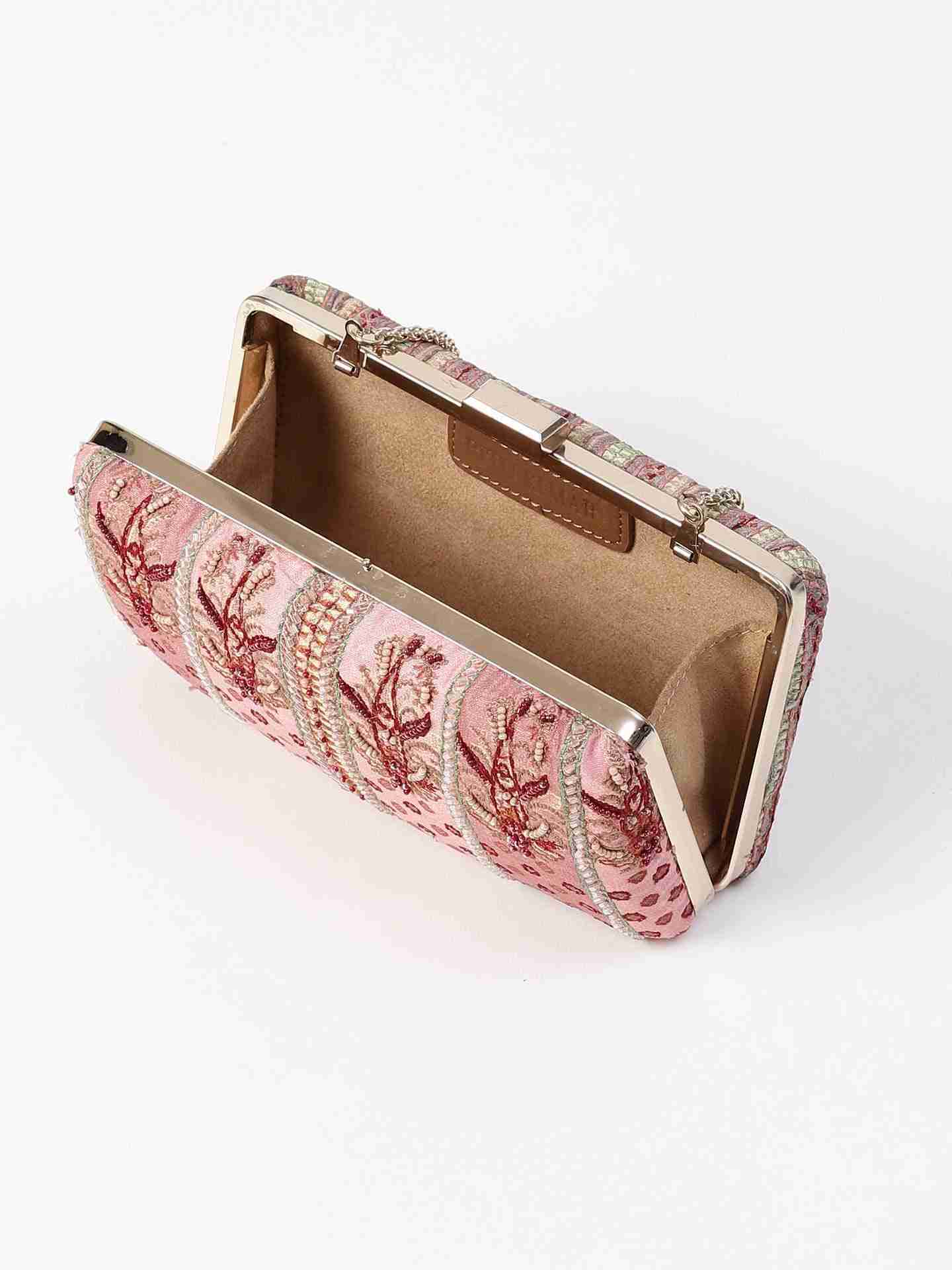 Pink Irvin Cotton Clutch