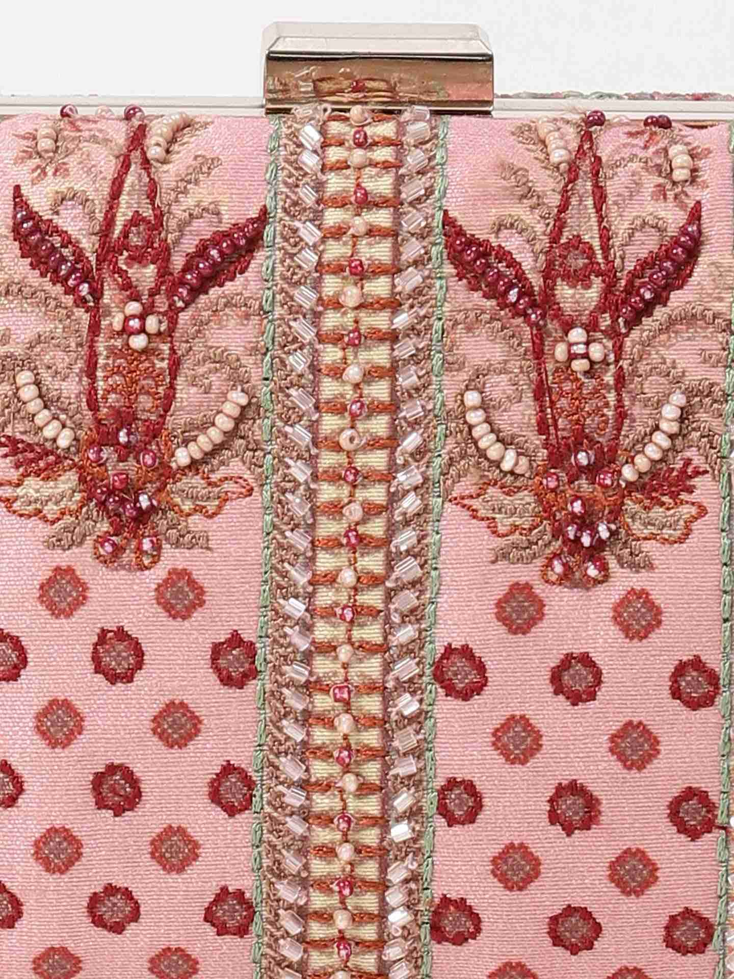 Pink Irvin Cotton Clutch