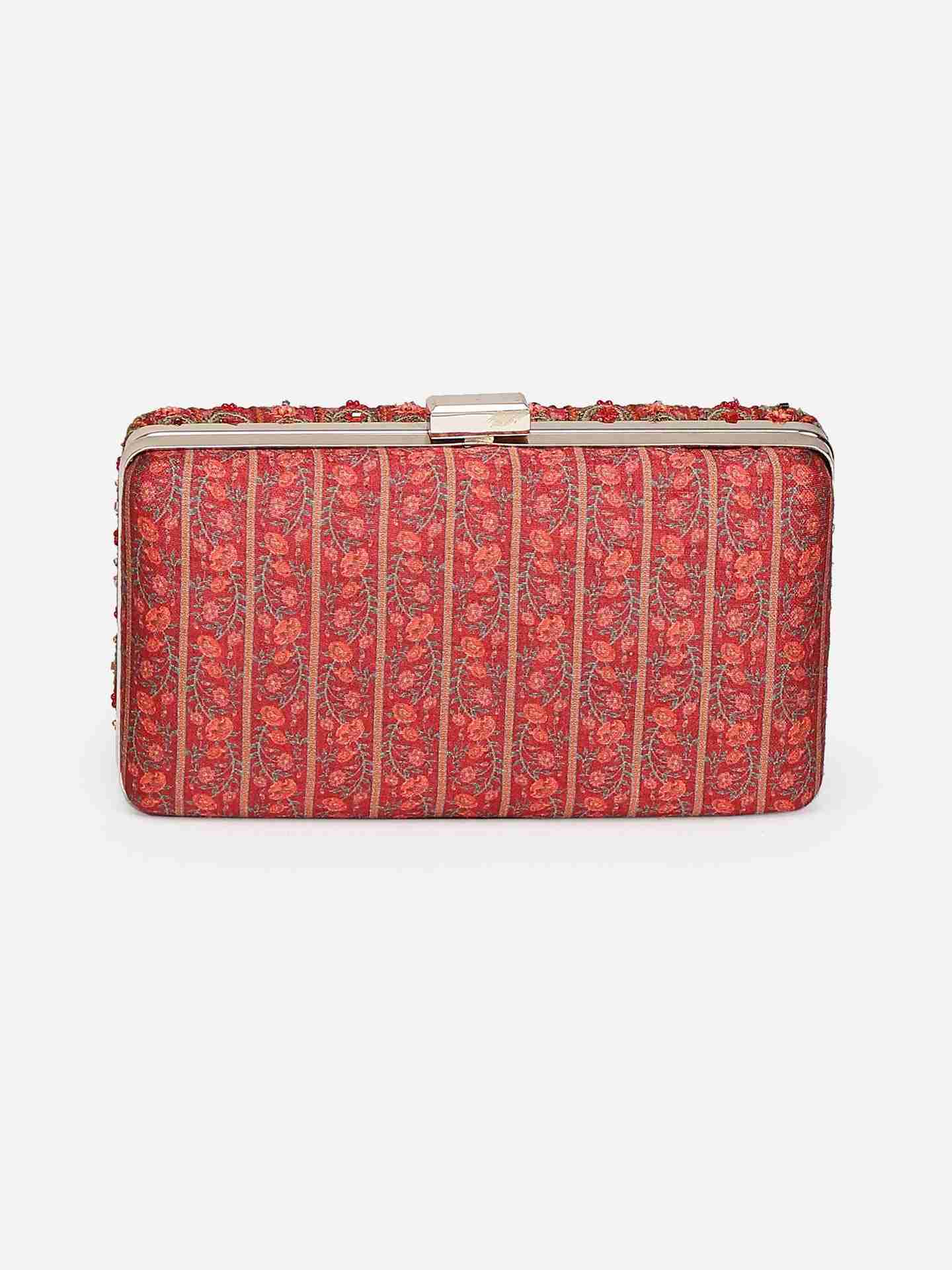 Red Moonflower Clutch