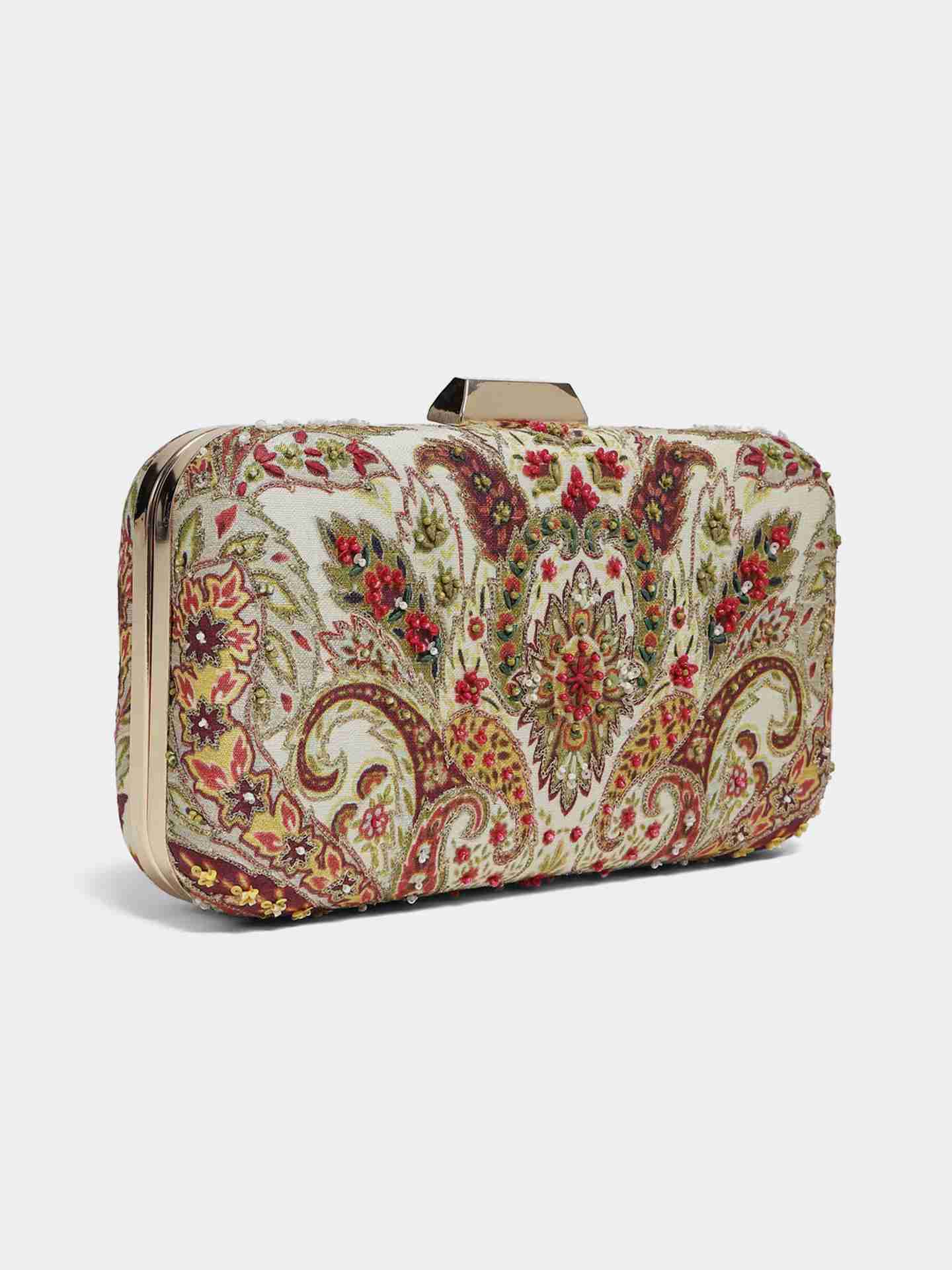 Ivory Diya Clutch