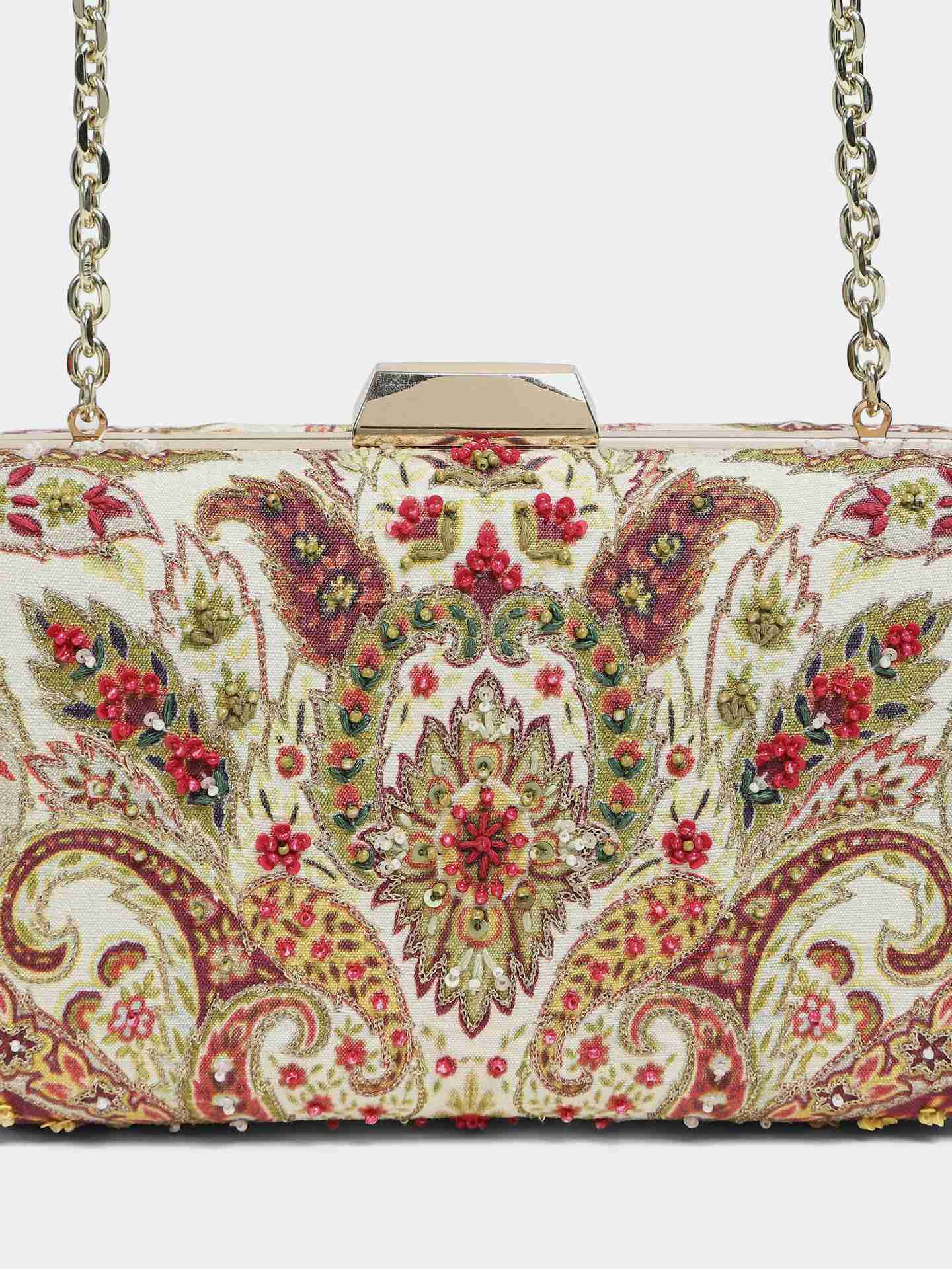 Ivory Diya Clutch