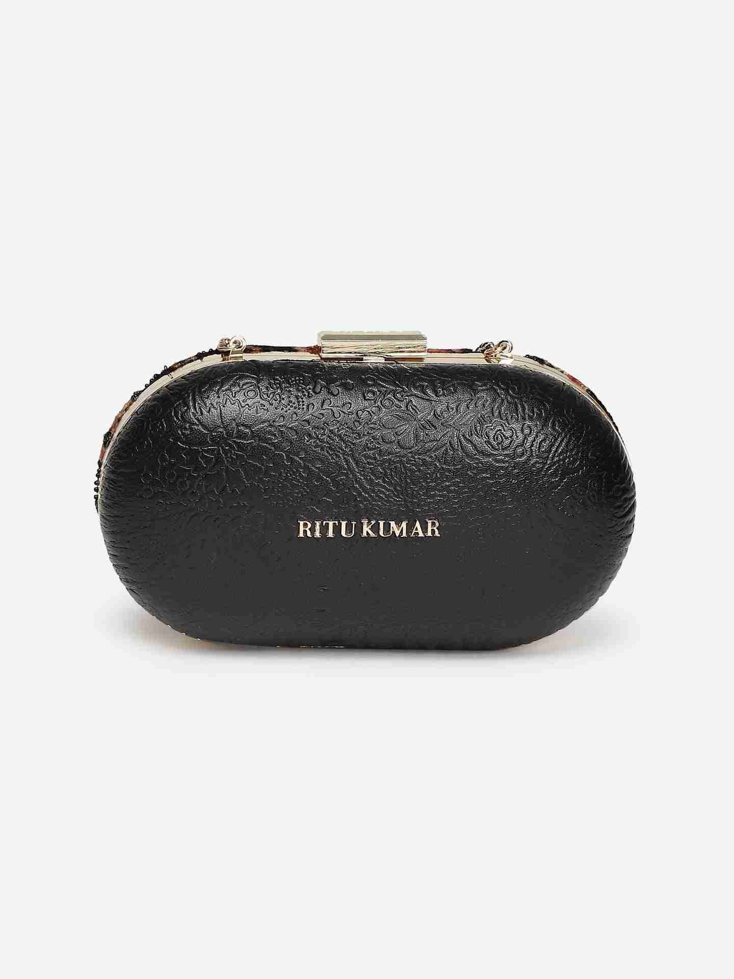 Black Jalsa Velvet Clutch