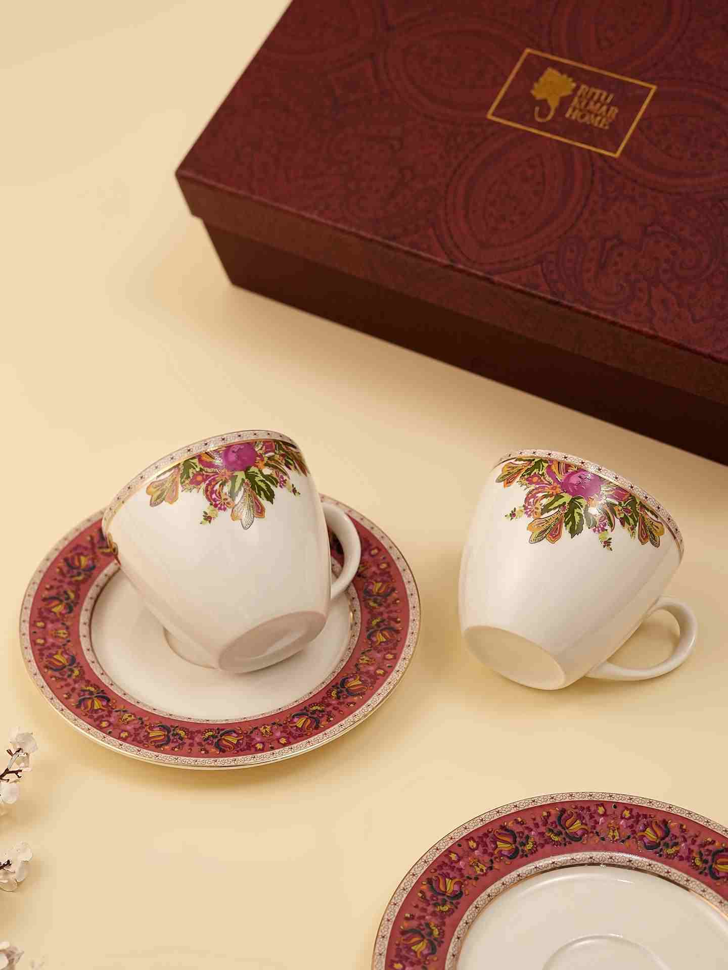 Multicolor Babushka Cup And Saucer