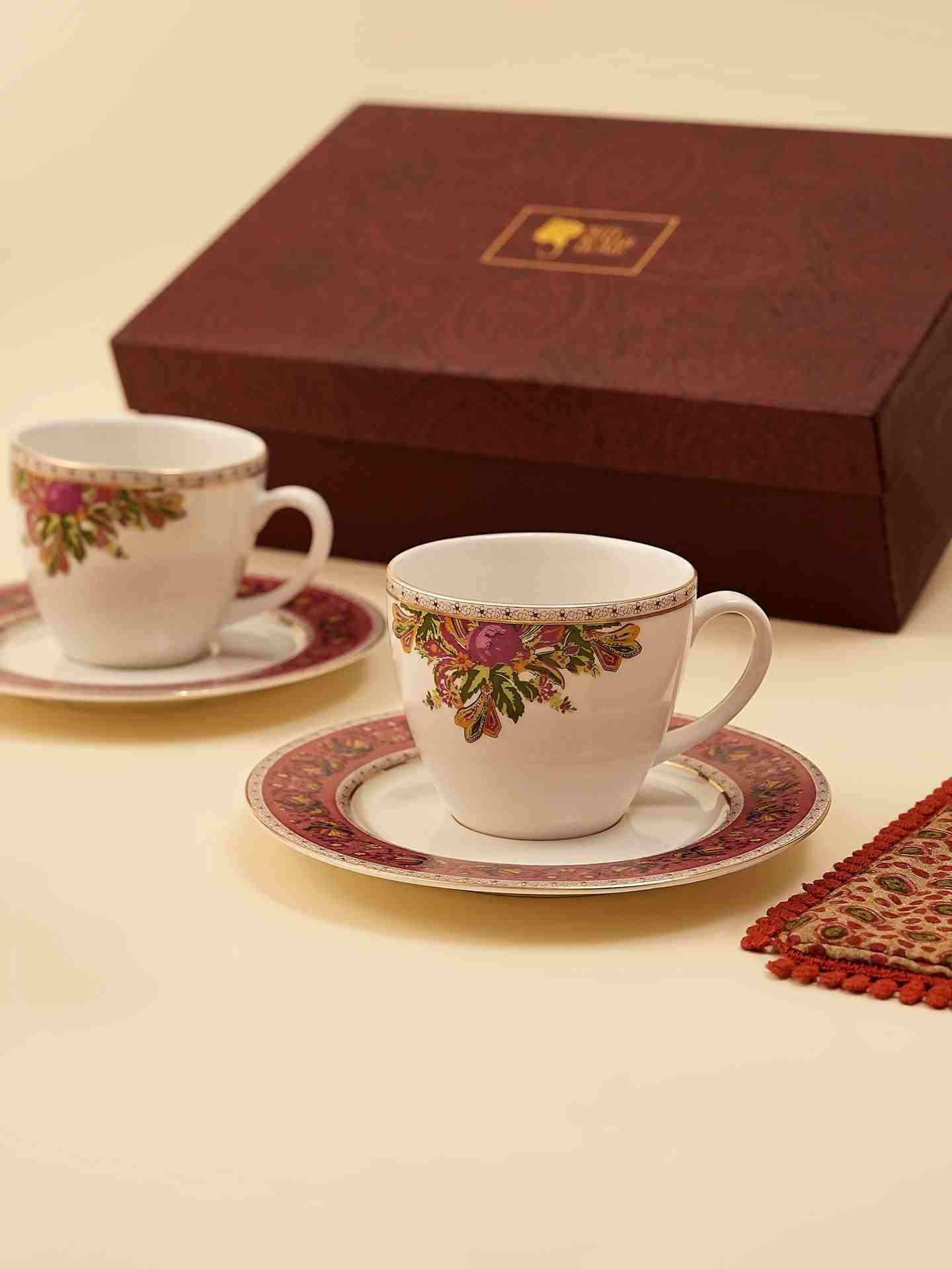 Multicolor Babushka Cup And Saucer