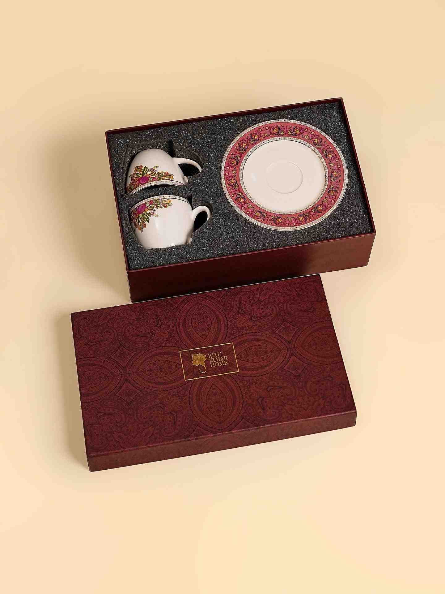 Multicolor Babushka Cup And Saucer