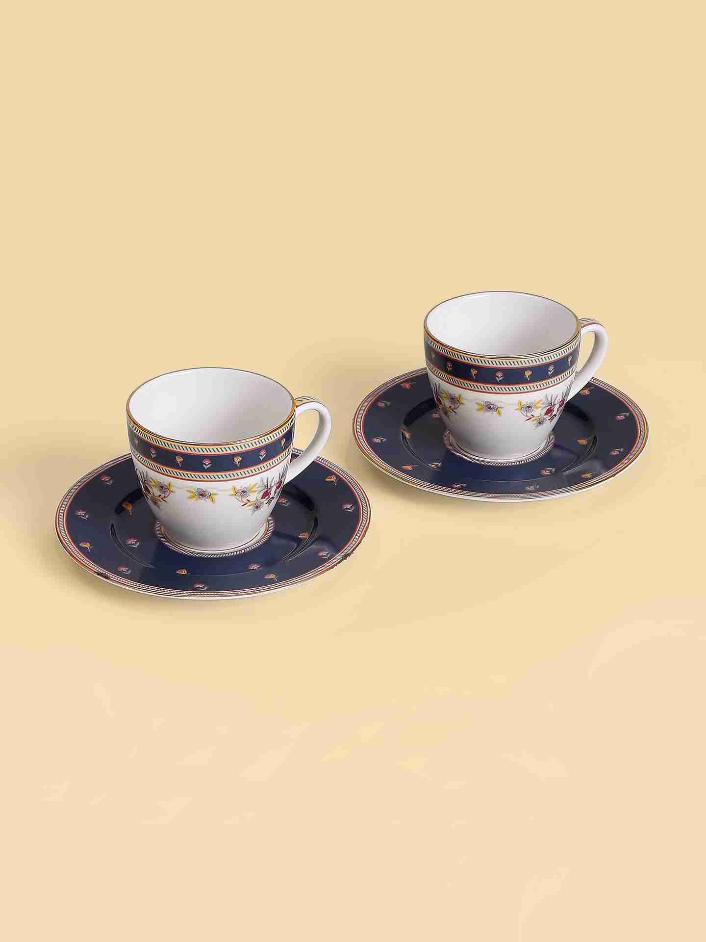 Navy Fantasia Cup And Saucer