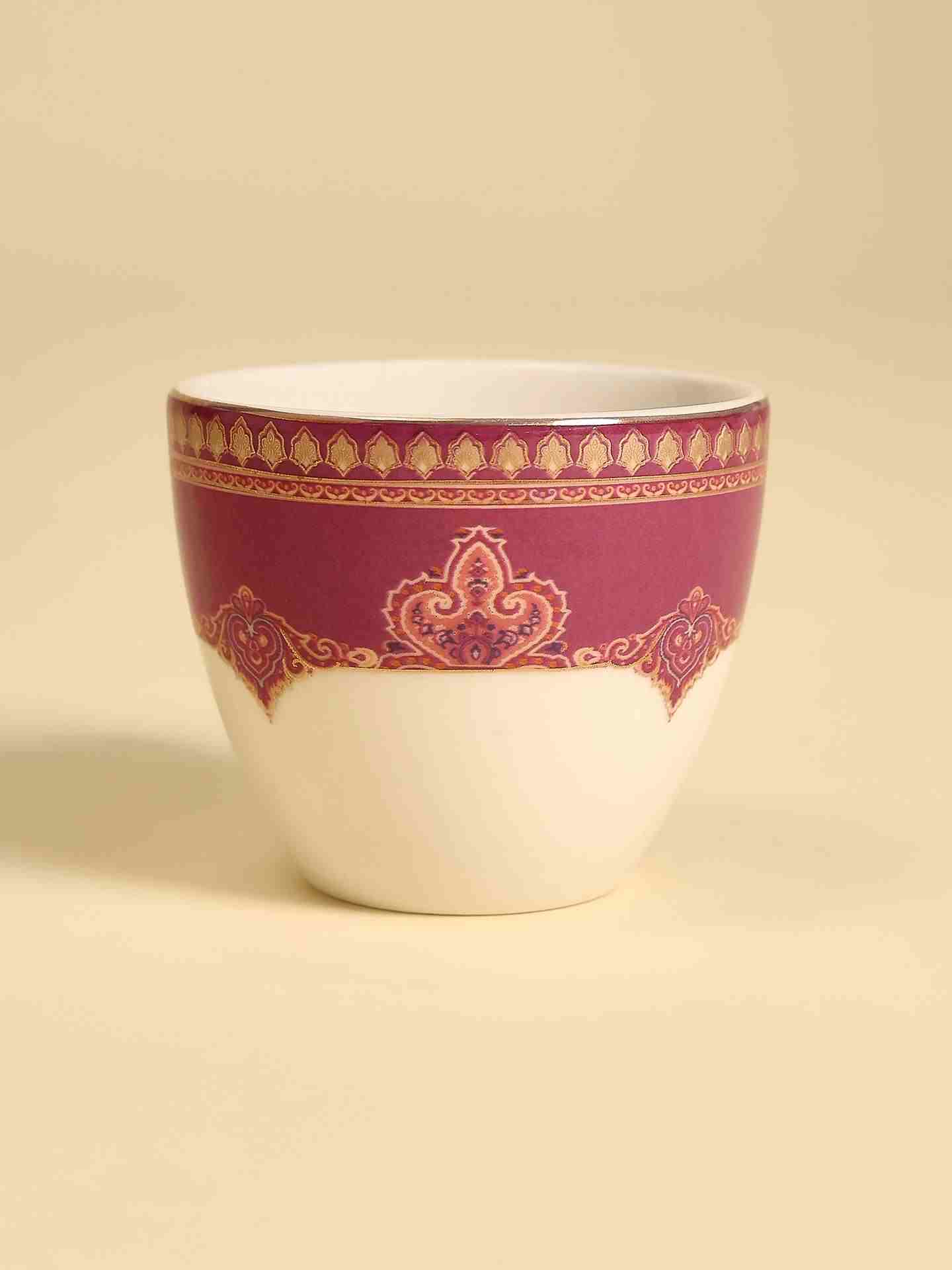 Fuschia Jaamevar Cup And Saucer