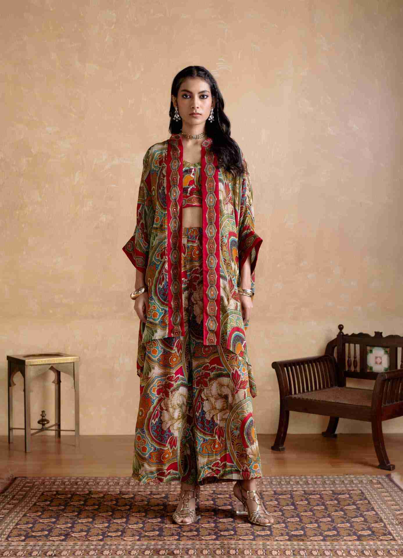 Maroon Floriant Print Co-Ord Set