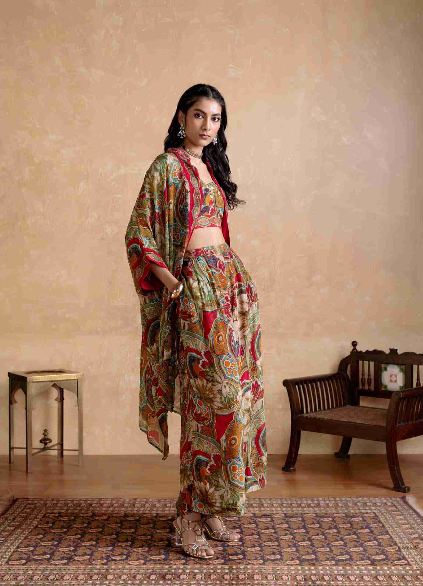 Maroon Floriant Print Co-Ord Set