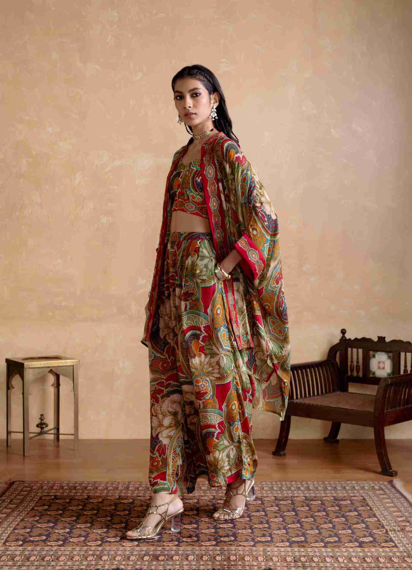 Maroon Floriant Print Co-Ord Set