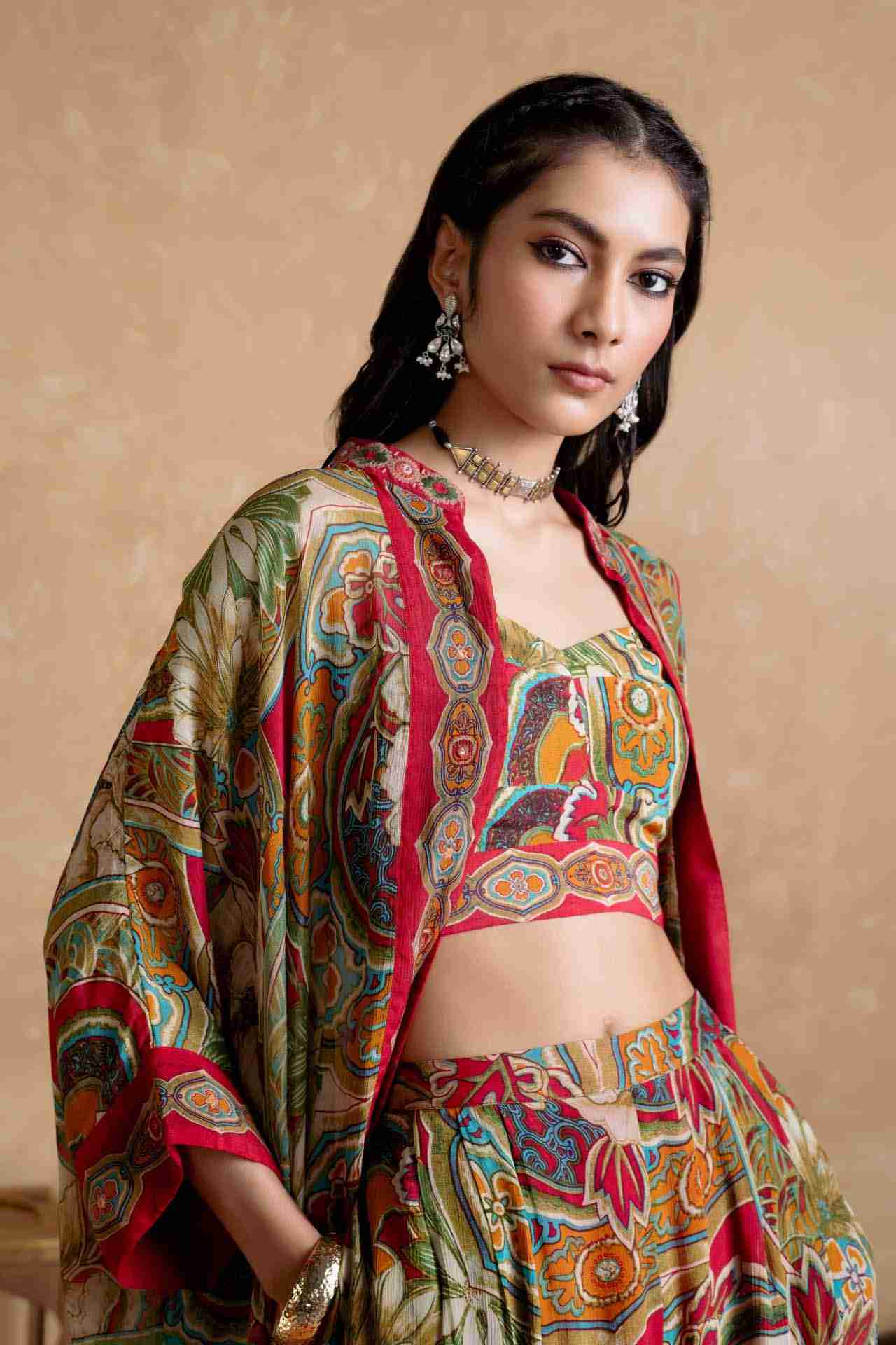 Maroon Floriant Print Co-Ord Set