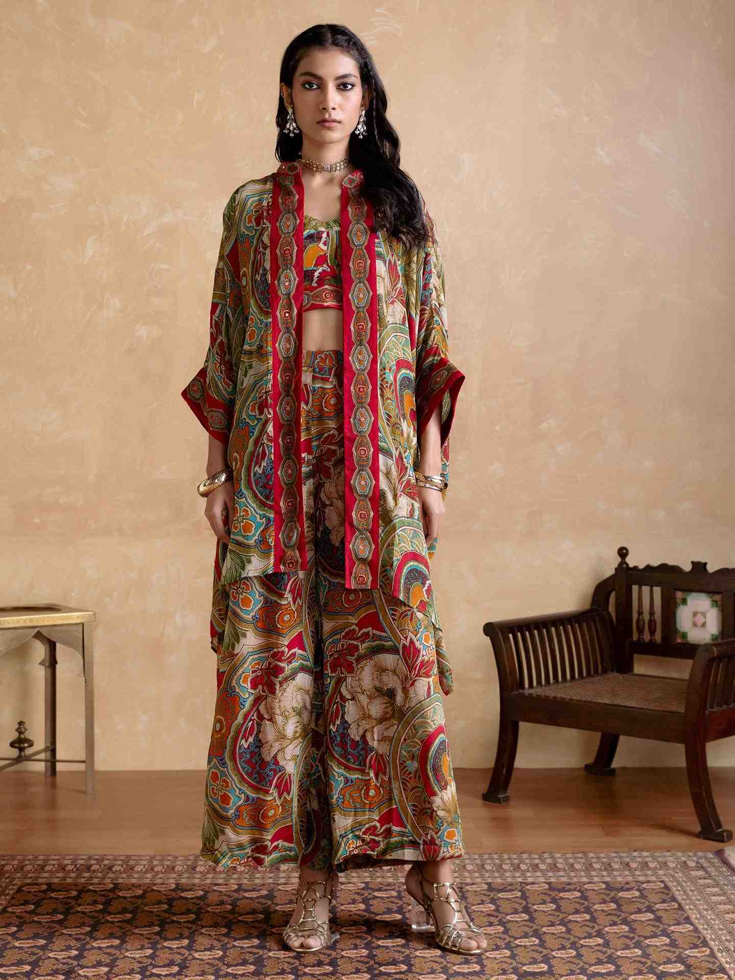 Maroon Floriant Print Co-Ord Set