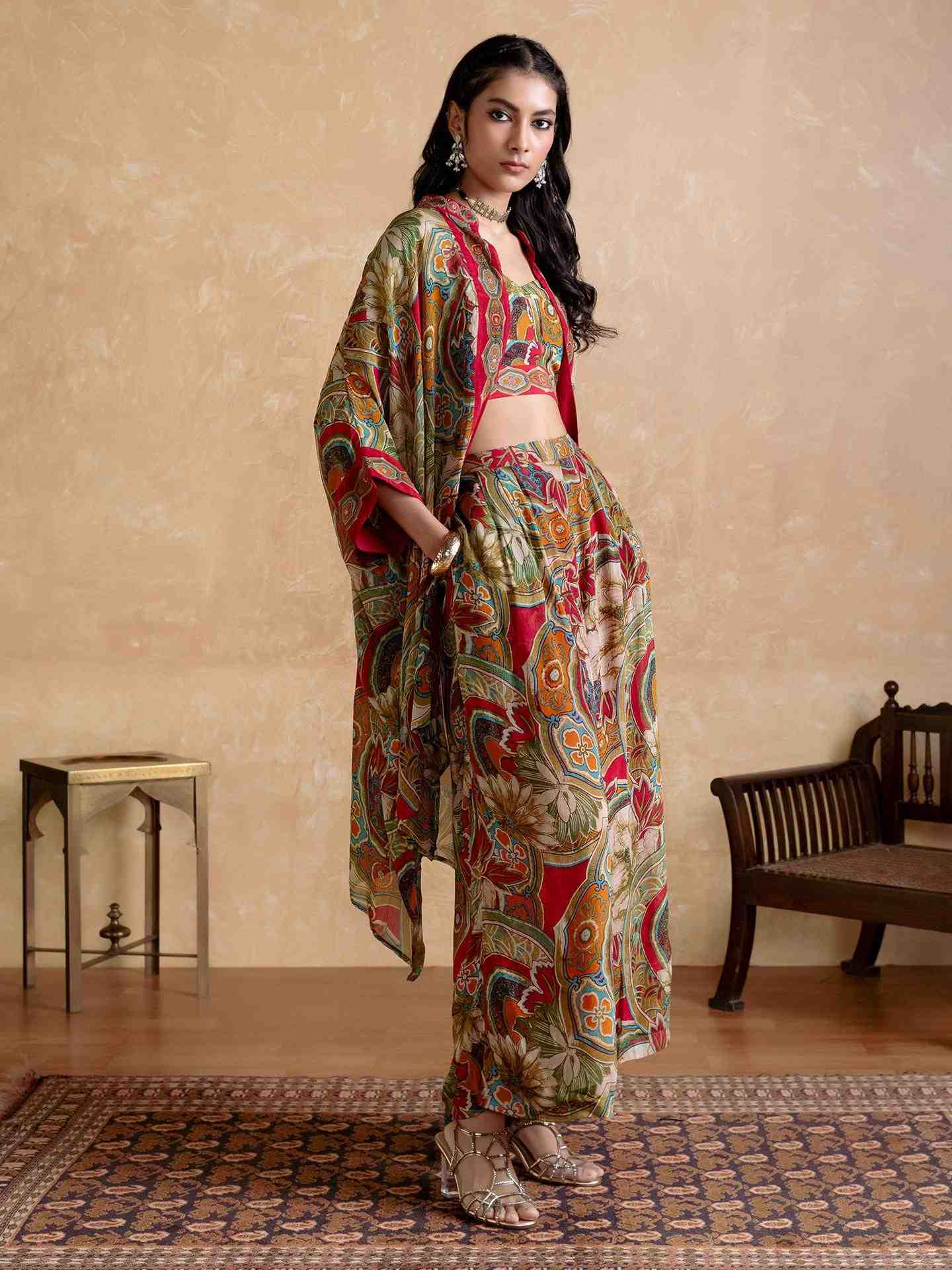 Maroon Floriant Print Co-Ord Set