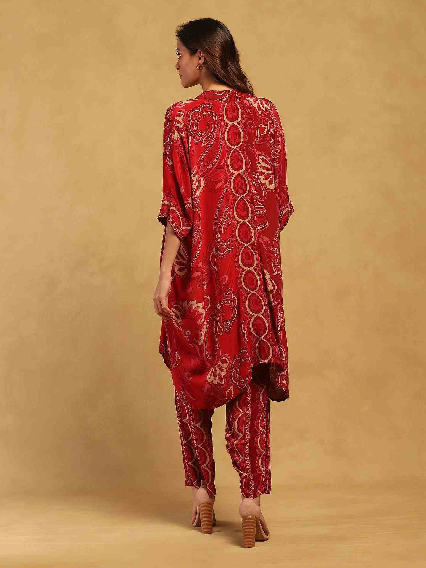 Red Fatema Co-ord Set