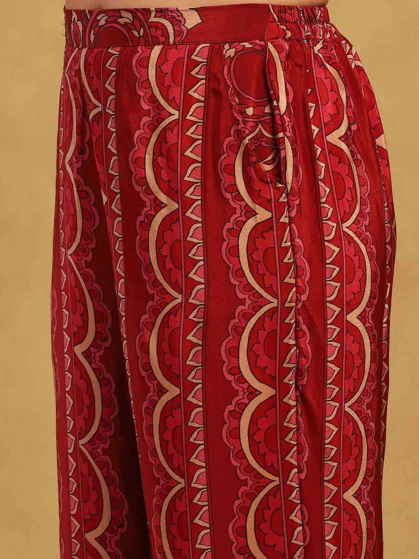 Red Fatema Co-ord Set