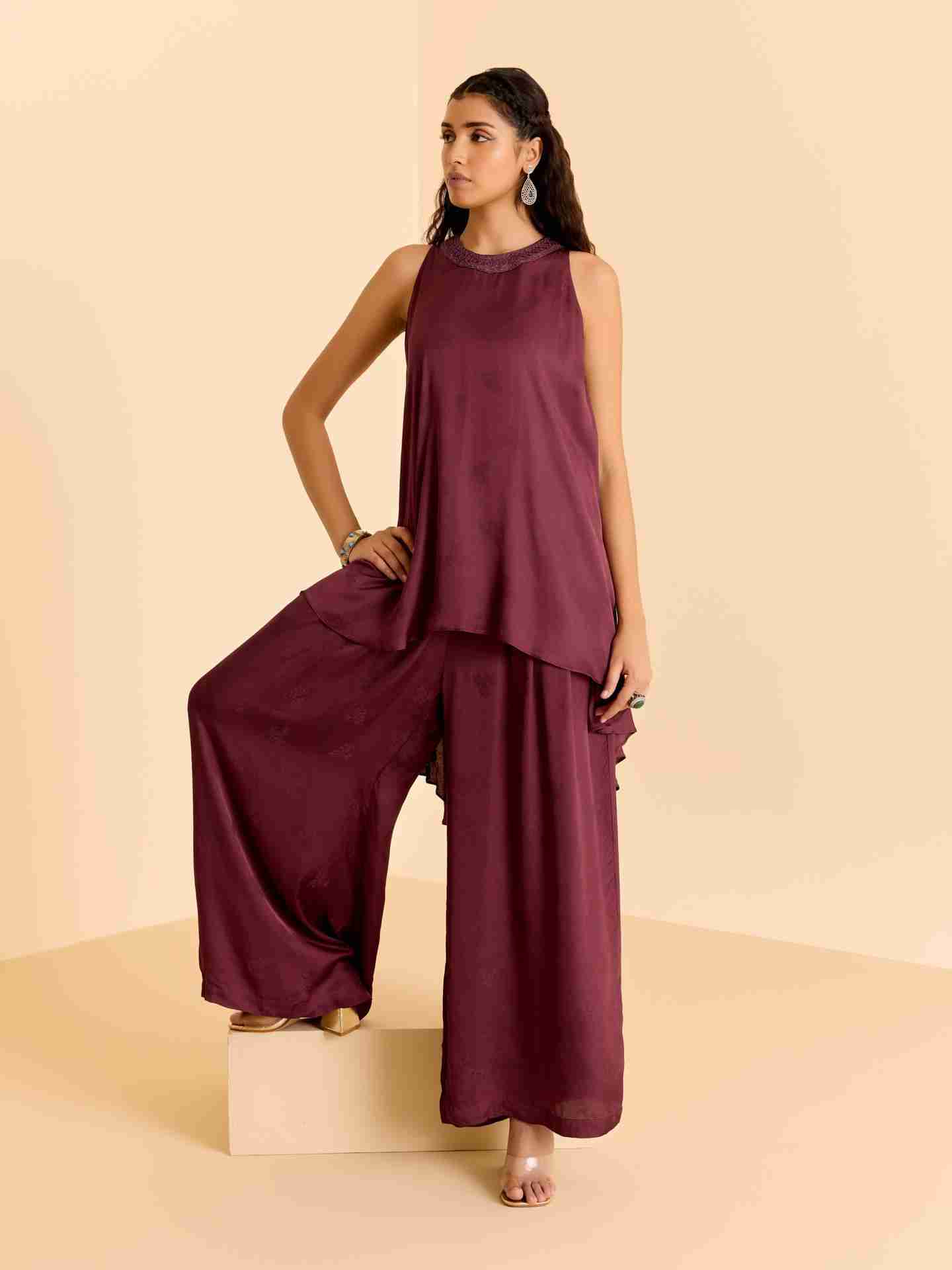 Purple Eden Solid Co-Ord Set