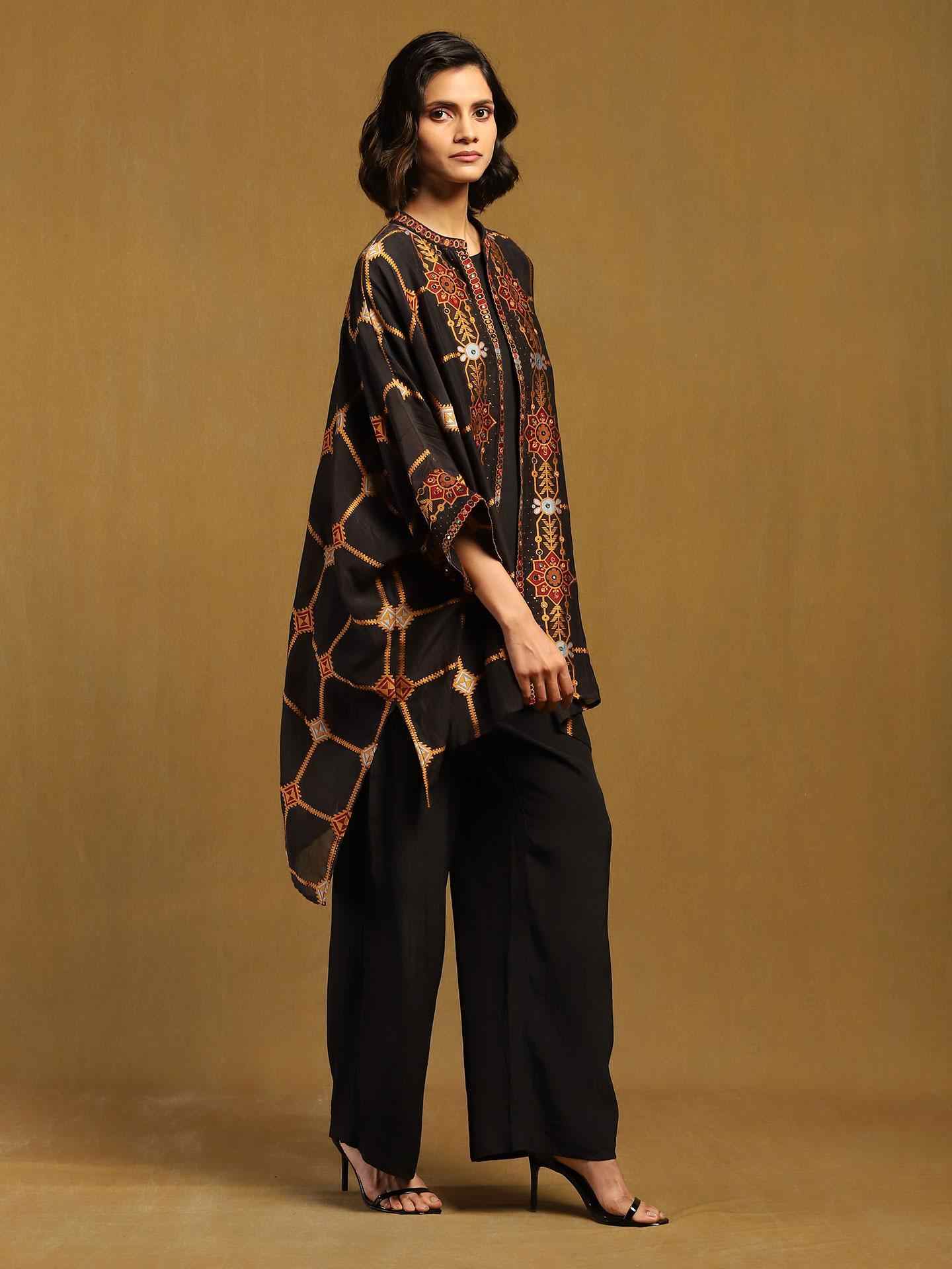 Black Kinnauri Co-Ord Set